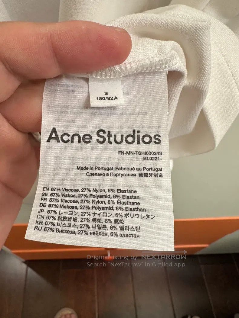 Acne Studios Acne Studios Unisex T-Shirt Size US S / EU 44-46 / 1 - 4 Thumbnail