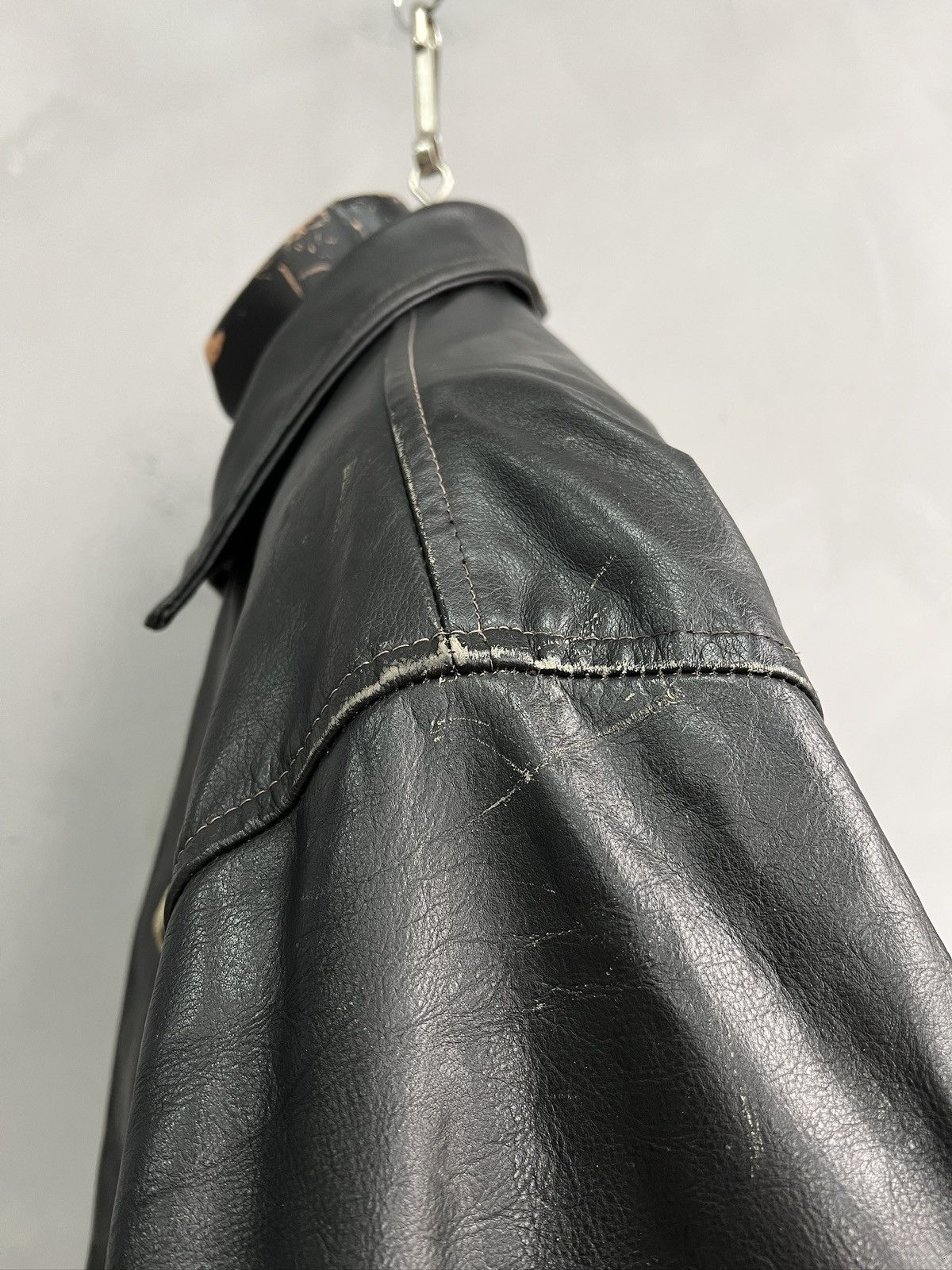 Schott Black leather jacket Rick Owens style avant garde y2k Size US L / EU 52-54 / 3 - 11 Thumbnail