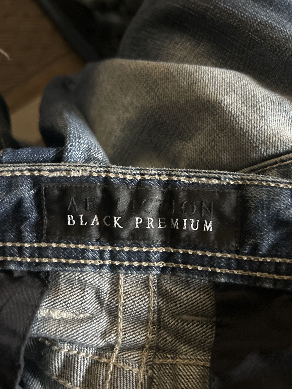 Affliction Black Premium Blake Relaxed Straight Distressed Denim Jeans Size US 34 / EU 50 - 3 Thumbnail