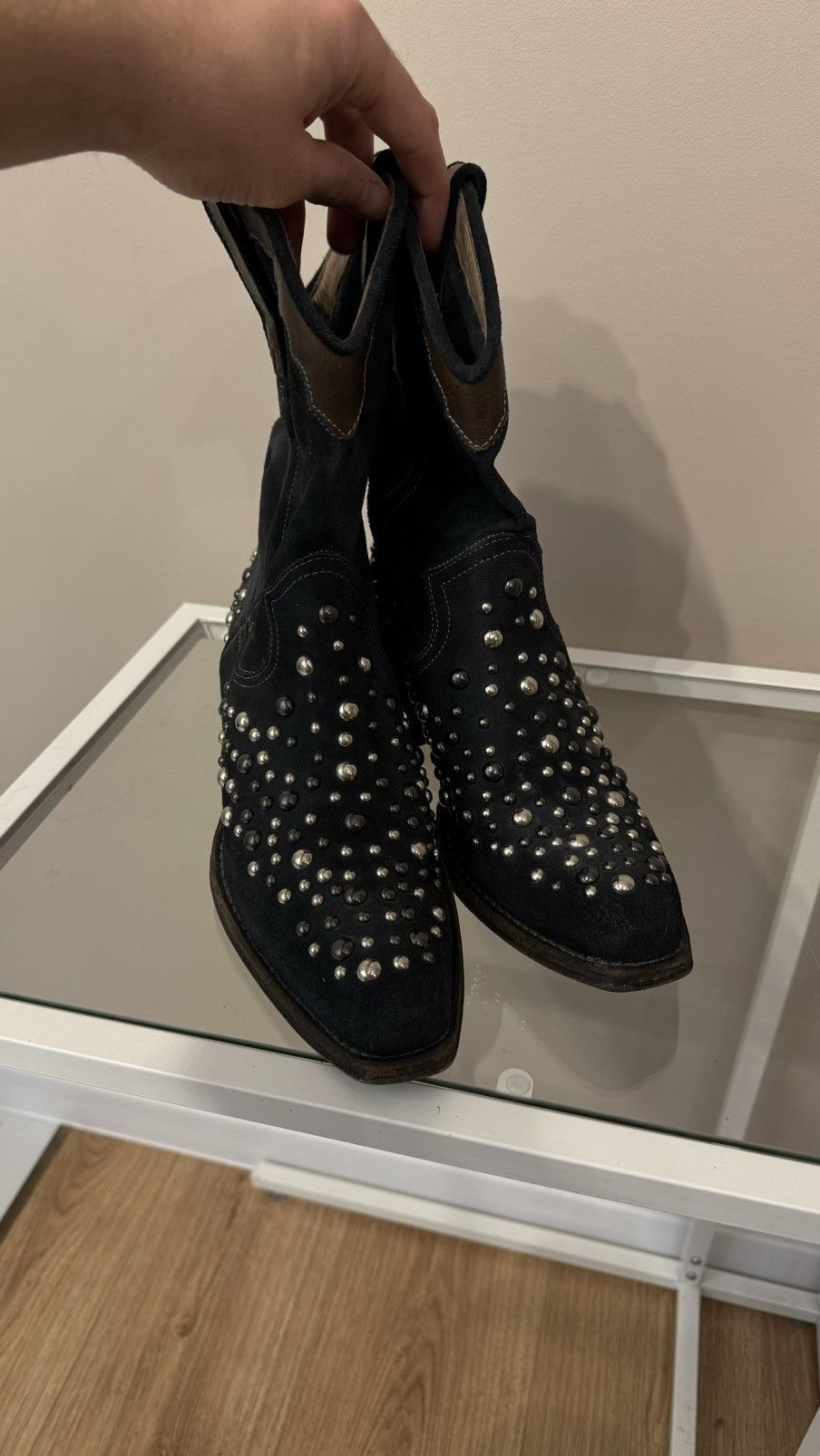 Vintage Avant Garde boots leather cowboy vintage rare y2k rock shoes Size US 7 / EU 40 - 2 Thumbnail