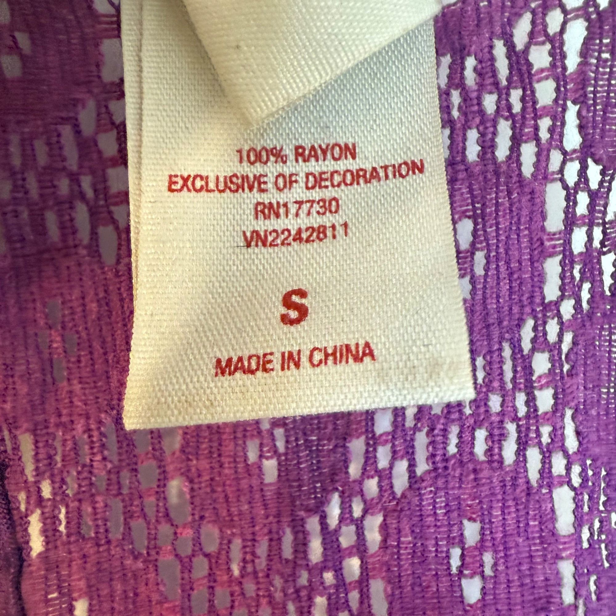 Other Mossimo Supply Purple Sleeveless Boho Dress Lace Embroidered Size S / US 4 / IT 40 - 6 Thumbnail
