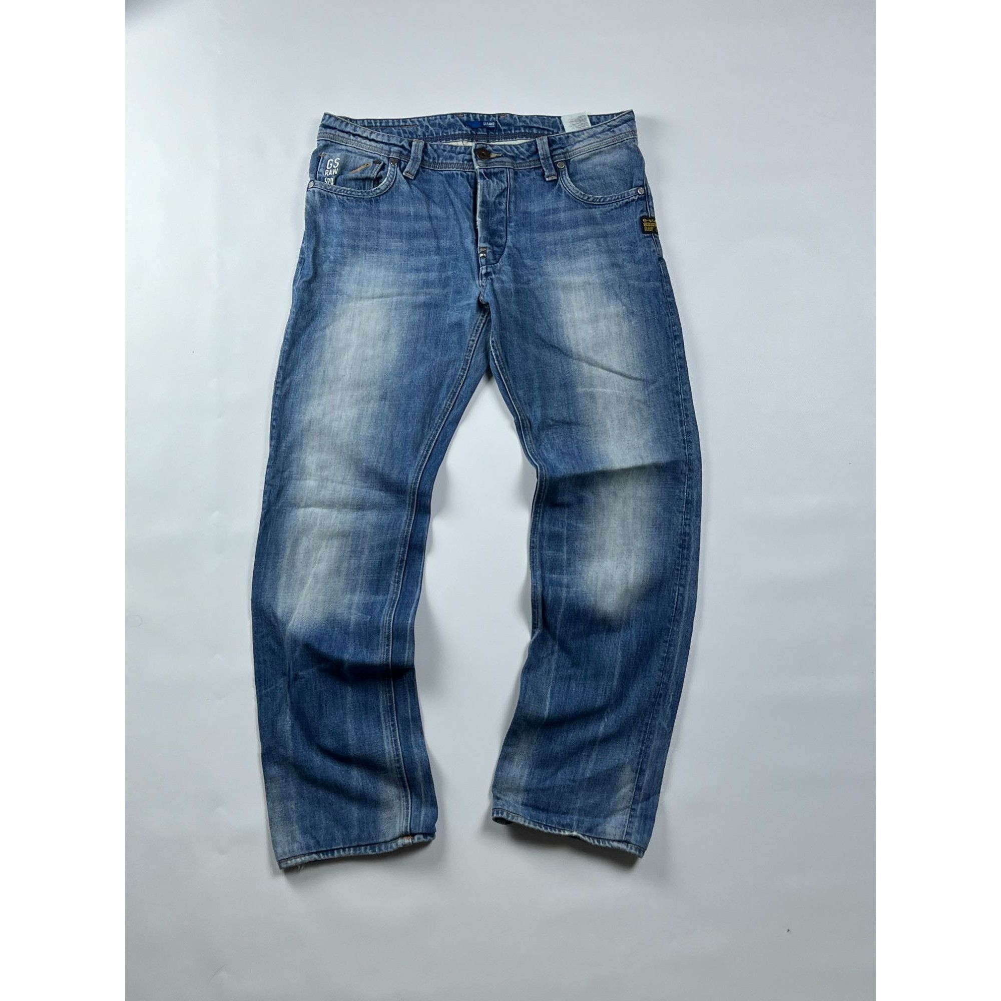 G-Star × Vintage G-Star Raw Faded Distressed Vintage Jean 33x32 Size US 33 - 4 Thumbnail