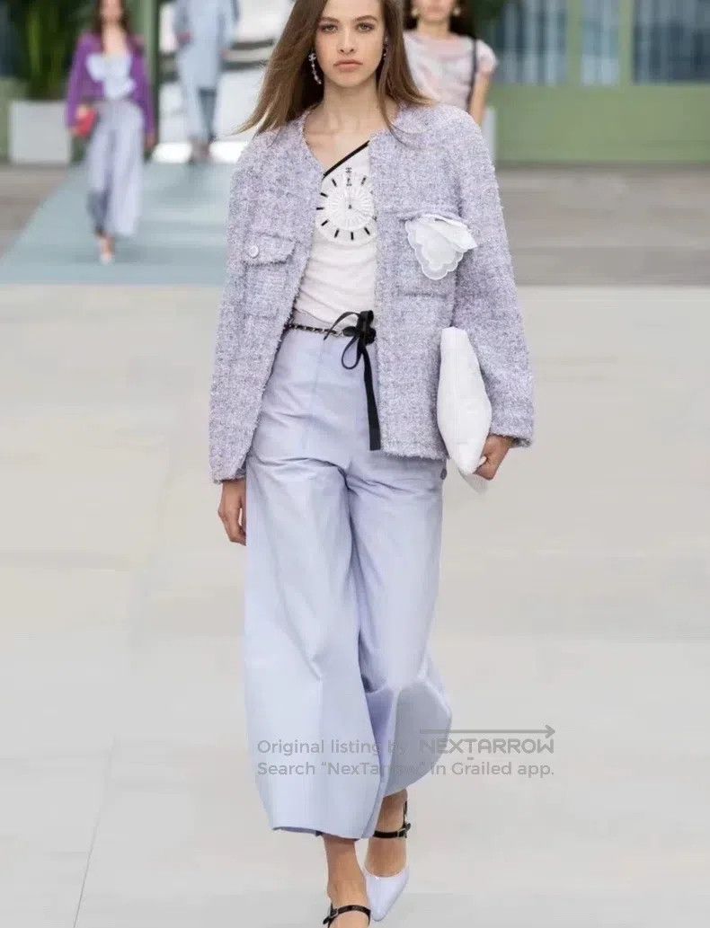 Chanel Chanel 20 early spring lavender purple tweed coat Size XS / US 0-2 / IT 36-38 - 8 Thumbnail