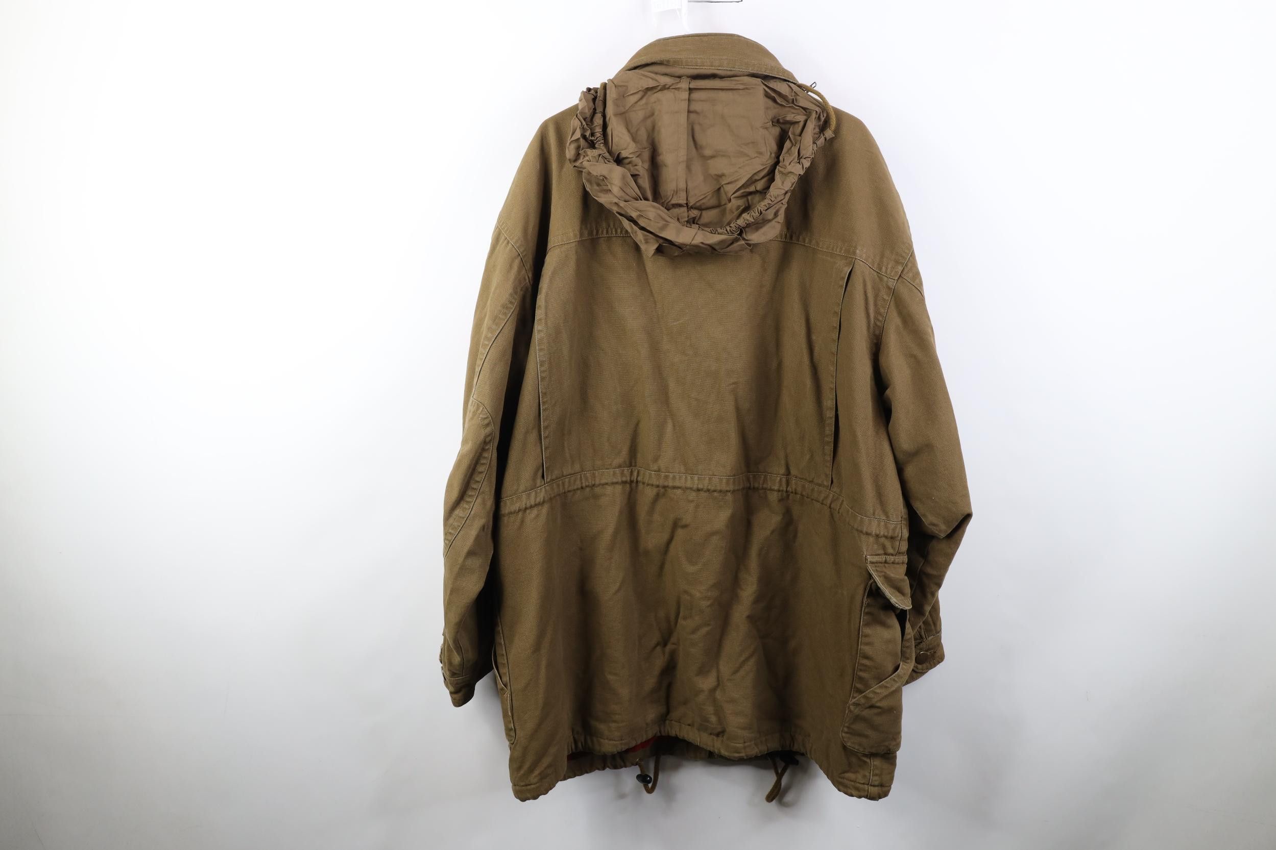 Vintage Vintage 90s Streetwear Lined Hooded Canvas Chore Jacket Size US XL / EU 56 / 4 - 16 Thumbnail