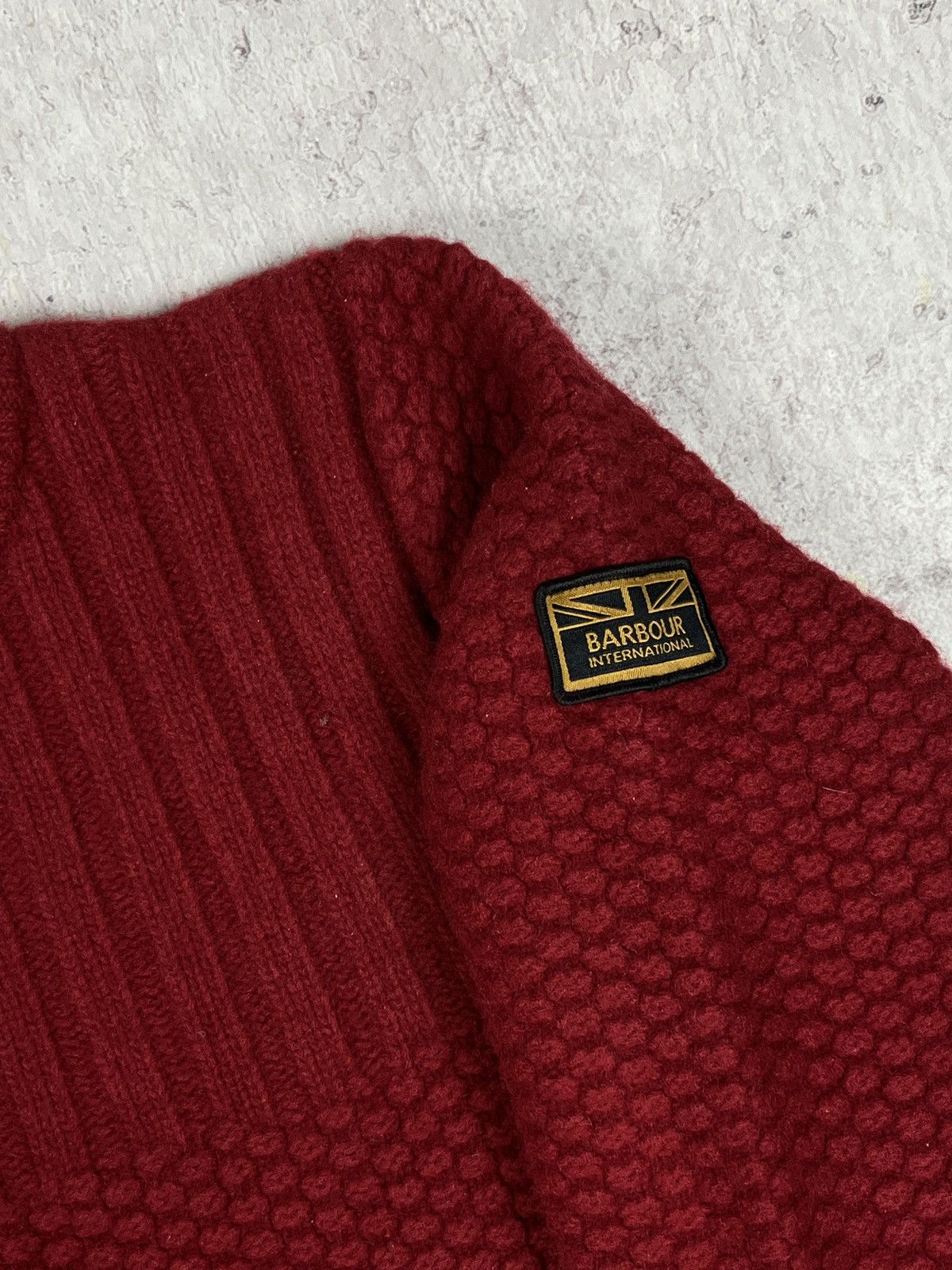 Barbour Vintage Woman’s Barbour International Wool Red Sweater Size S / US 4 / IT 40 - 2 Thumbnail