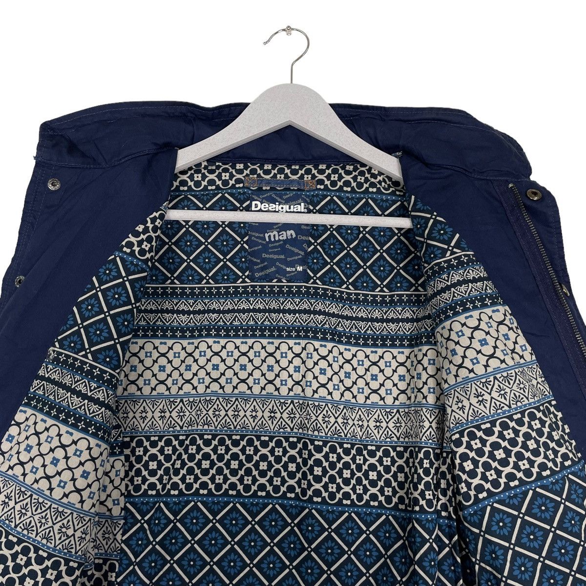 45rpm × Desigual 💥DESIGUAL BORO PATCH NAVY FIELD JACKET Size US M / EU 48-50 / 2 - 11 Thumbnail