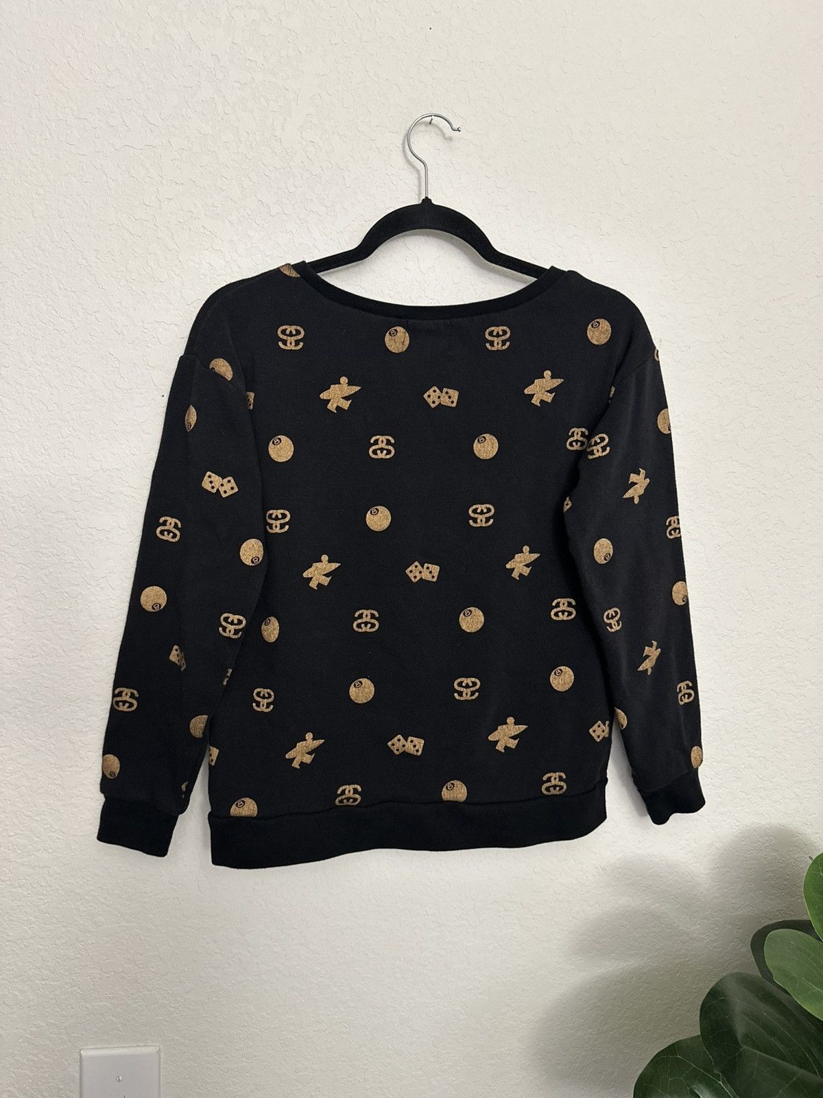 Stussy × Vintage Vintage 90s Stussy Streetwear AOP Sweatshirt Women’s XS Size XS / US 0-2 / IT 36-38 - 5 Thumbnail