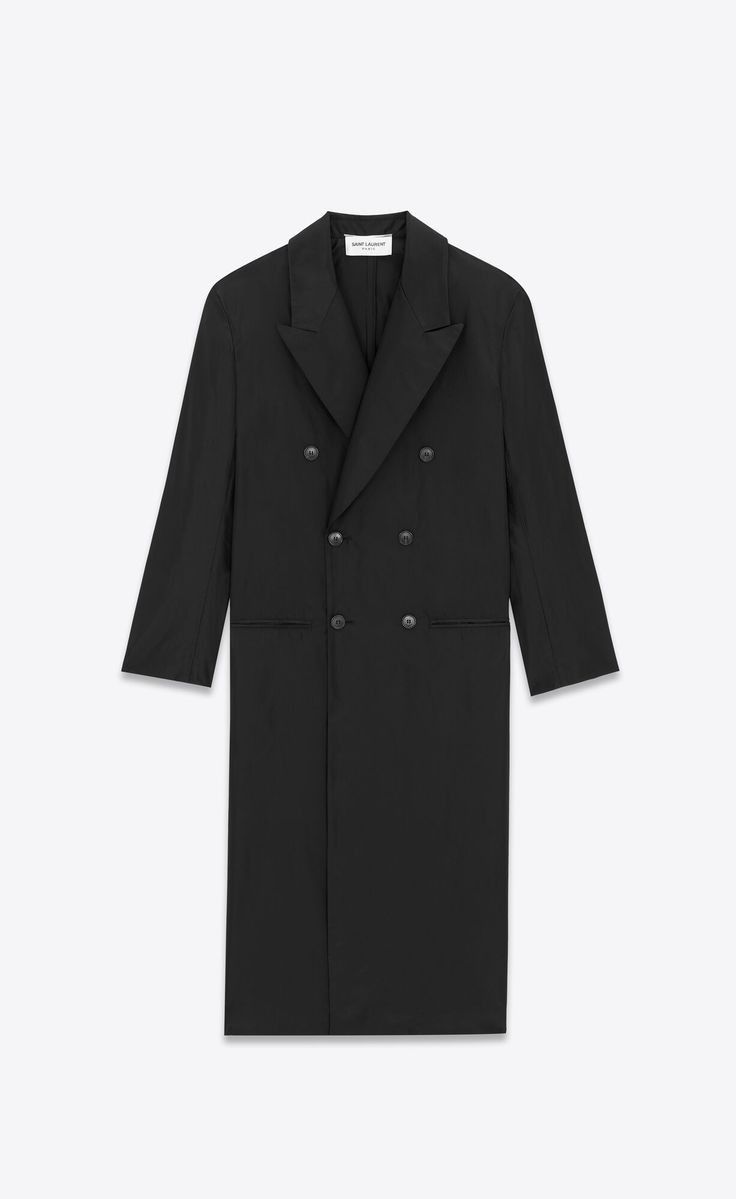 Saint Laurent Paris long coat in silk taffeta Size US M / EU 48-50 / 2 - 1 Thumbnail