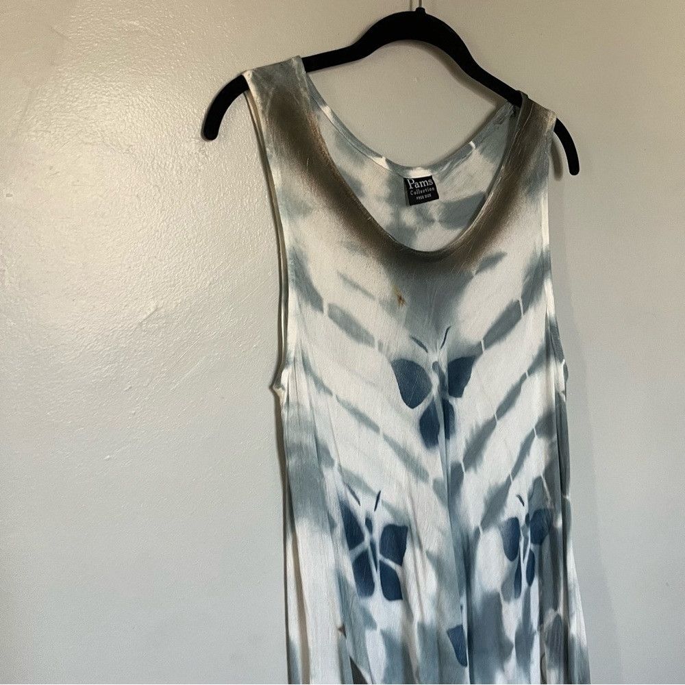 Other Tie Dye Butterfly Sleeveless Dress White Medium Large XL Size ONE SIZE - 3 Thumbnail