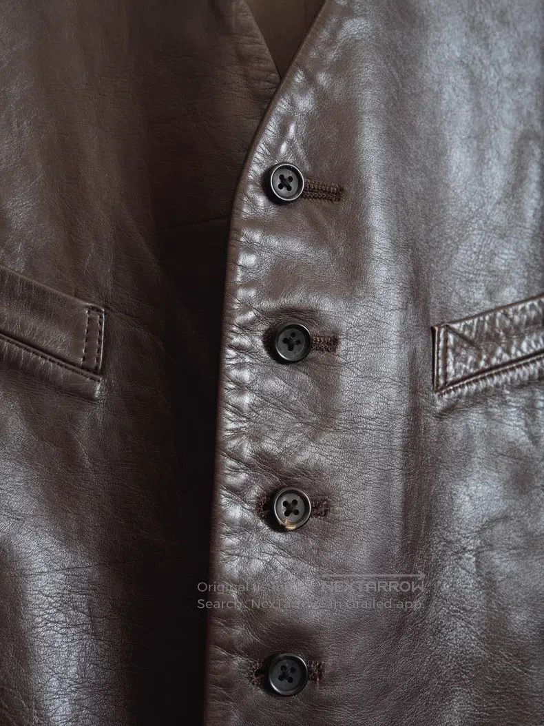 Yohji Yamamoto Yohji Yamamoto Knit and Leather Patch Short Jacket Size US S / EU 44-46 / 1 - 4 Thumbnail