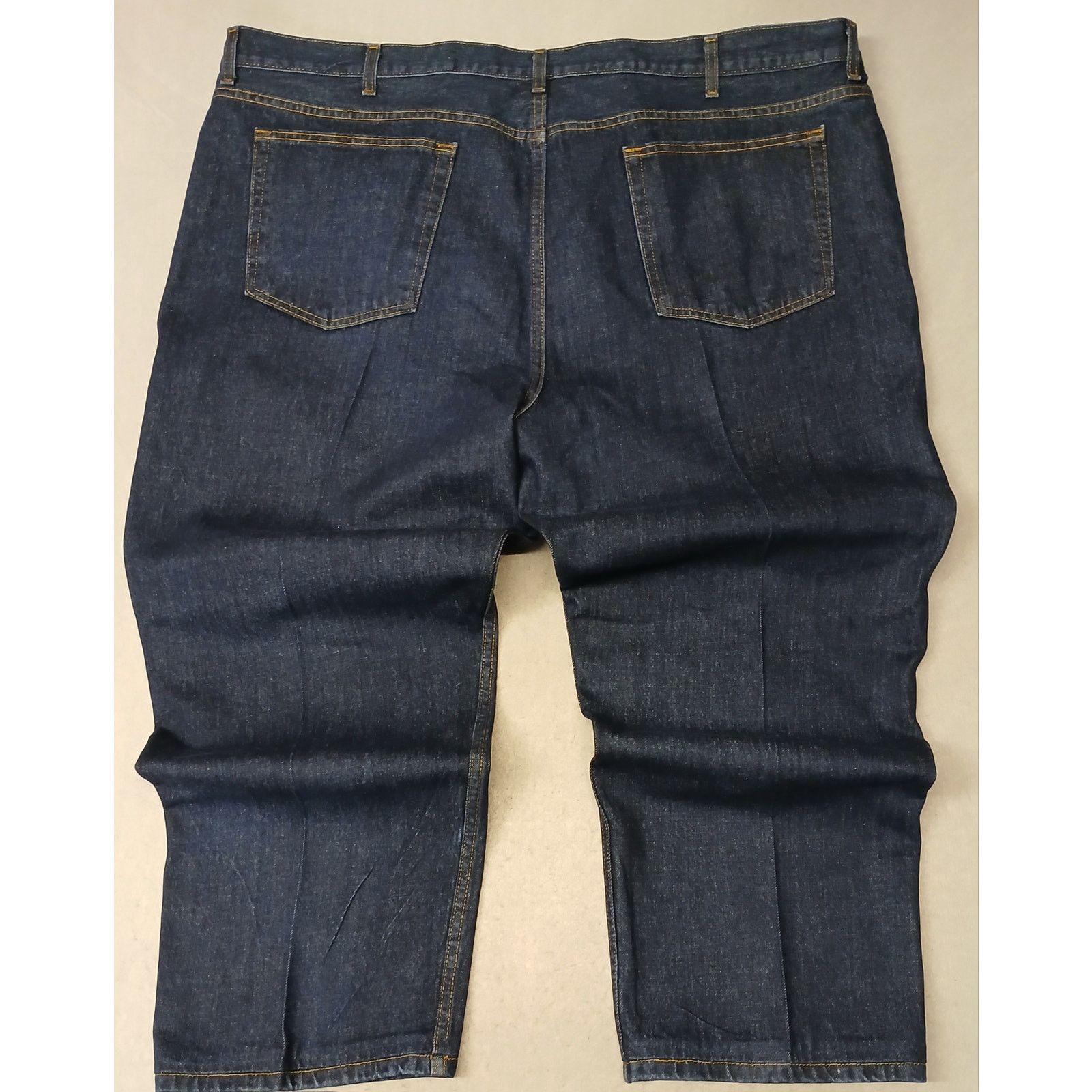 George George (50x30) Men's Straight Leg Relaxed Blue Denim Jeans Size US 34 / EU 50 - 10 Thumbnail