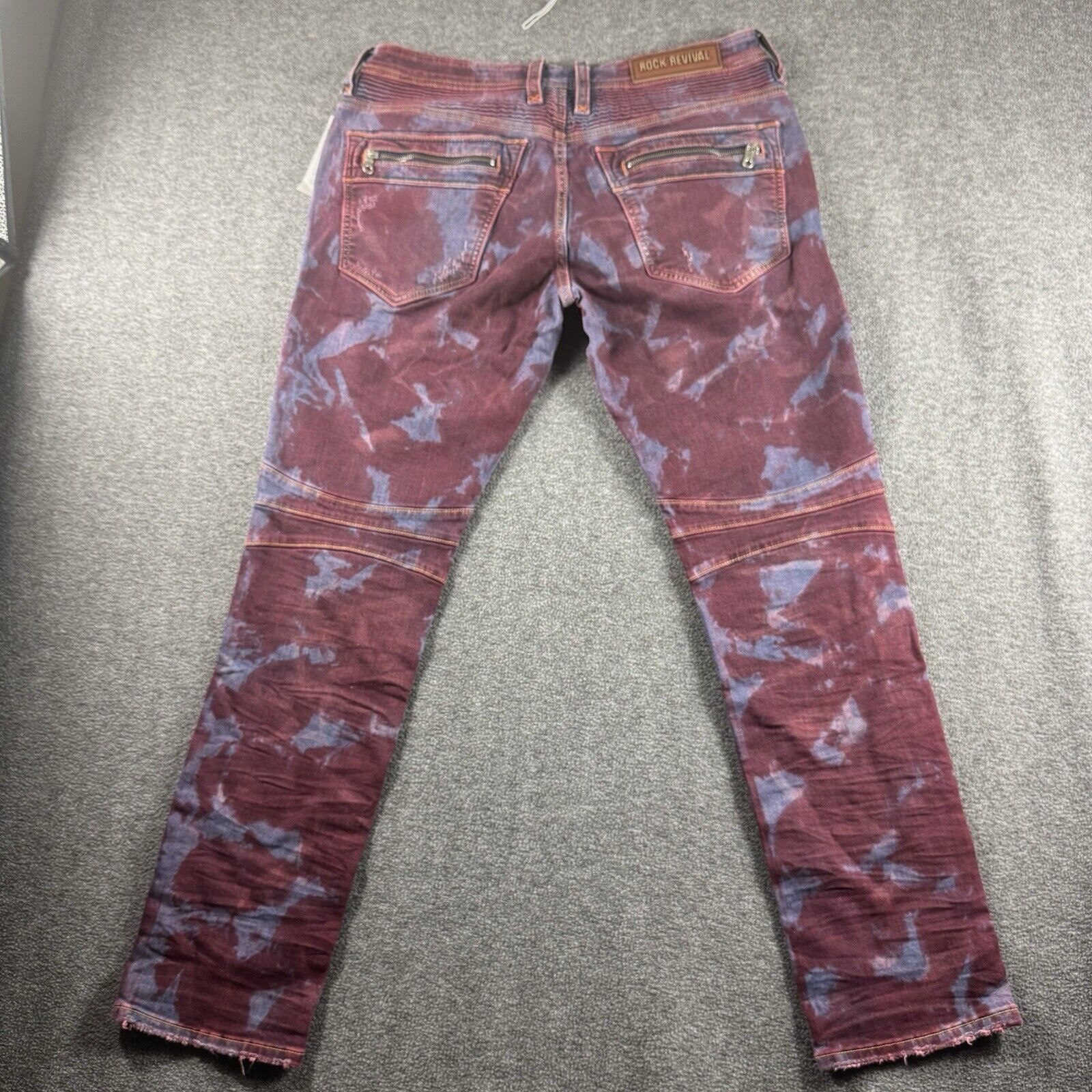 Rock Revival Rock Revival Elroy Skinny Moto Mens Acid Wash Size 36 X 34 Size US 36 / EU 52 - 8 Thumbnail