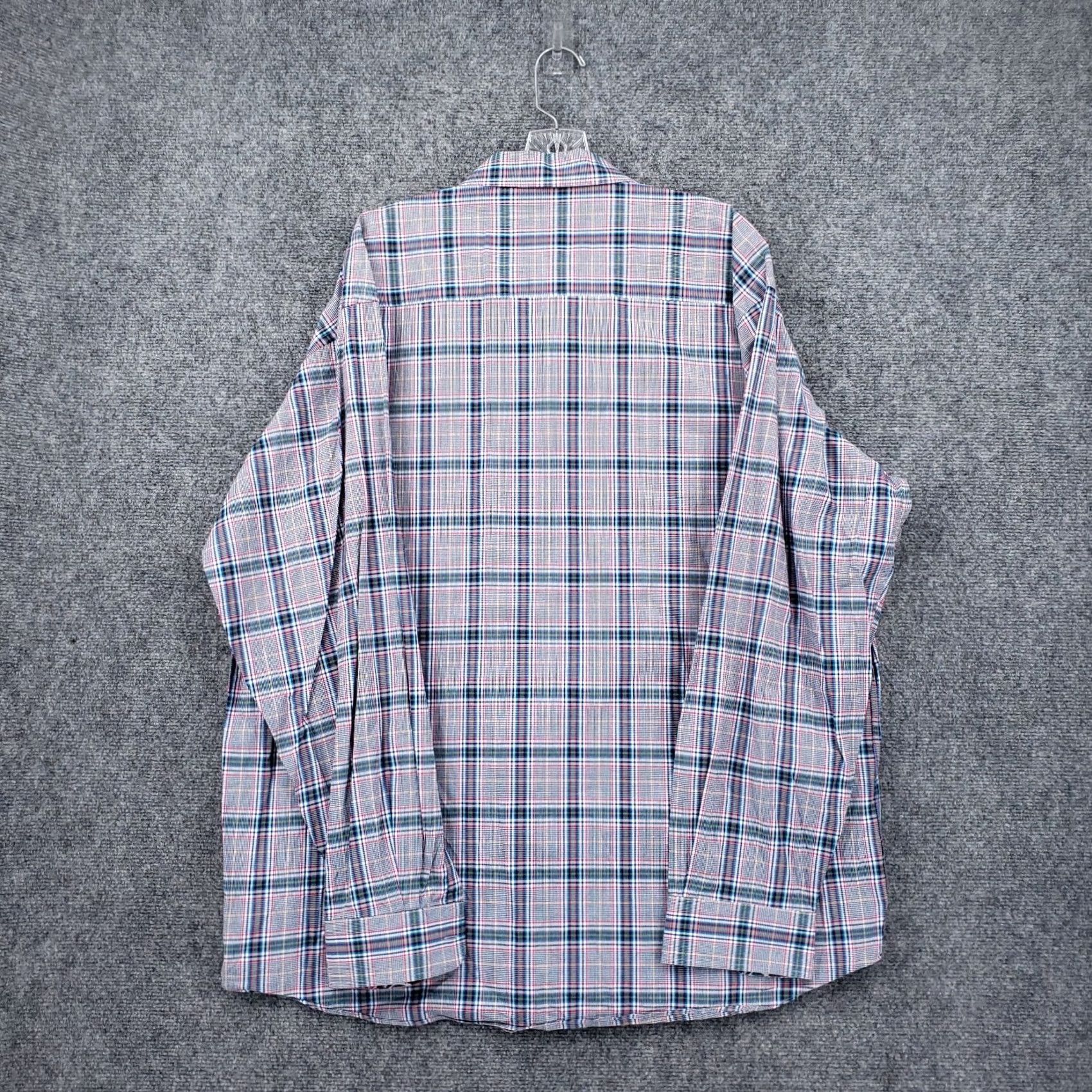Vintage Alan Flusser Shirt Mens 2XL Blue Button Plaid Long Sleeve One Pocket Size US XXL / EU 58 / 5 - 2 Thumbnail
