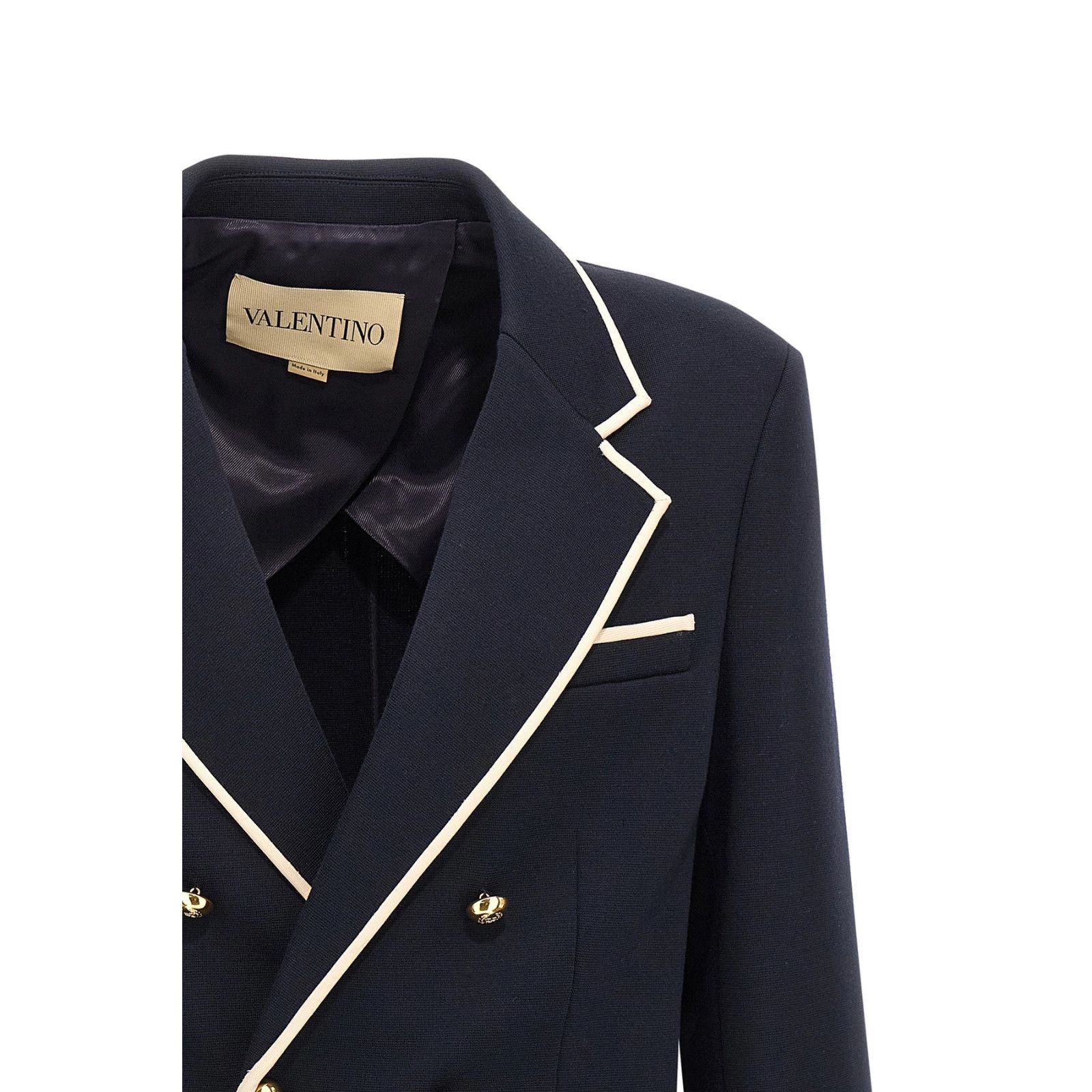 Valentino VALENTINO Double-Breasted Blue Wool Blazer New & Authentic ( Size US M / EU 48-50 / 2 - 3 Thumbnail