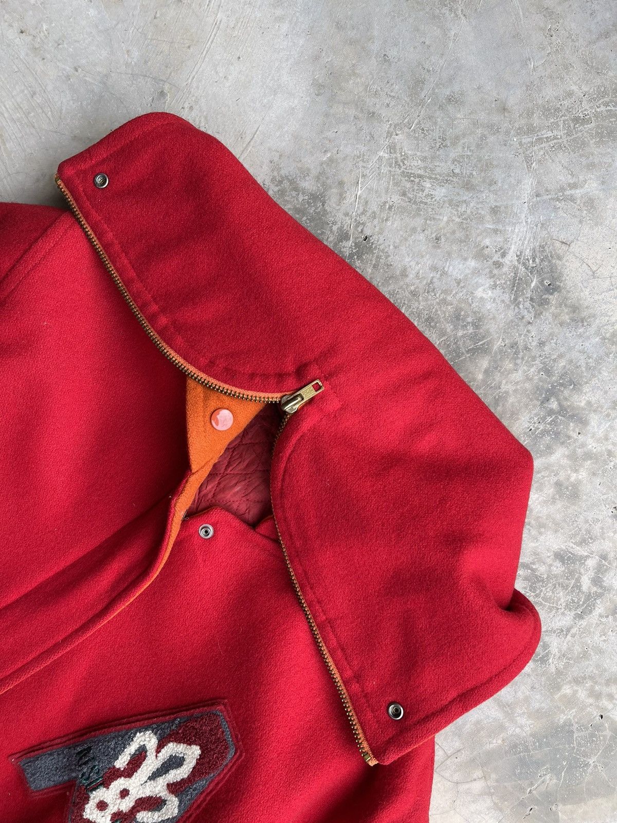 Japanese Brand × Vintage Lolita Designer Atsuki Onishi Split hood Wool Varsity Jacket Size S / US 4 / IT 40 - 9 Thumbnail