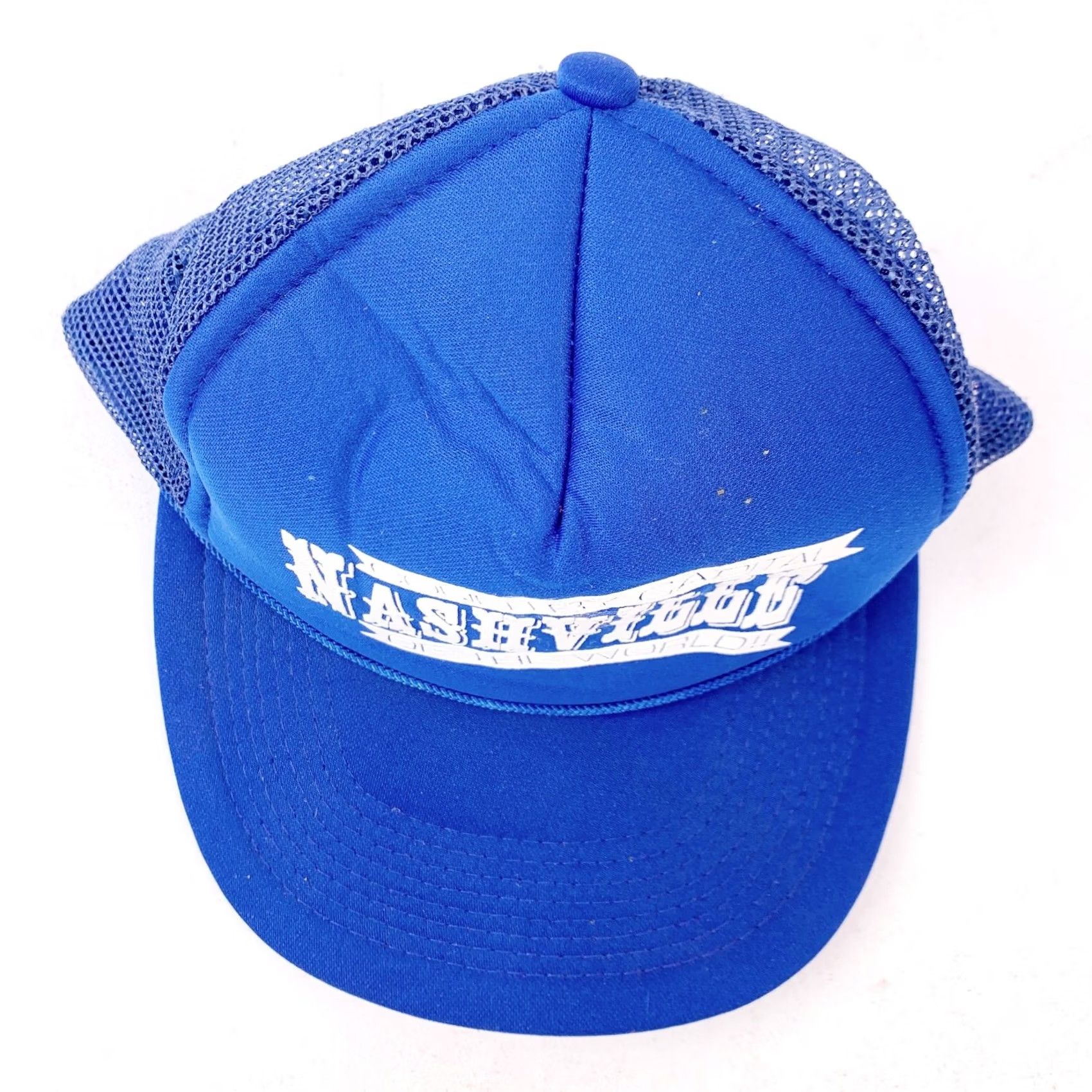 Vintage VINTAGE Blue Snapback Trucker Hat Cap Country Capital Nashville Of The World Size ONE SIZE - 2 Thumbnail