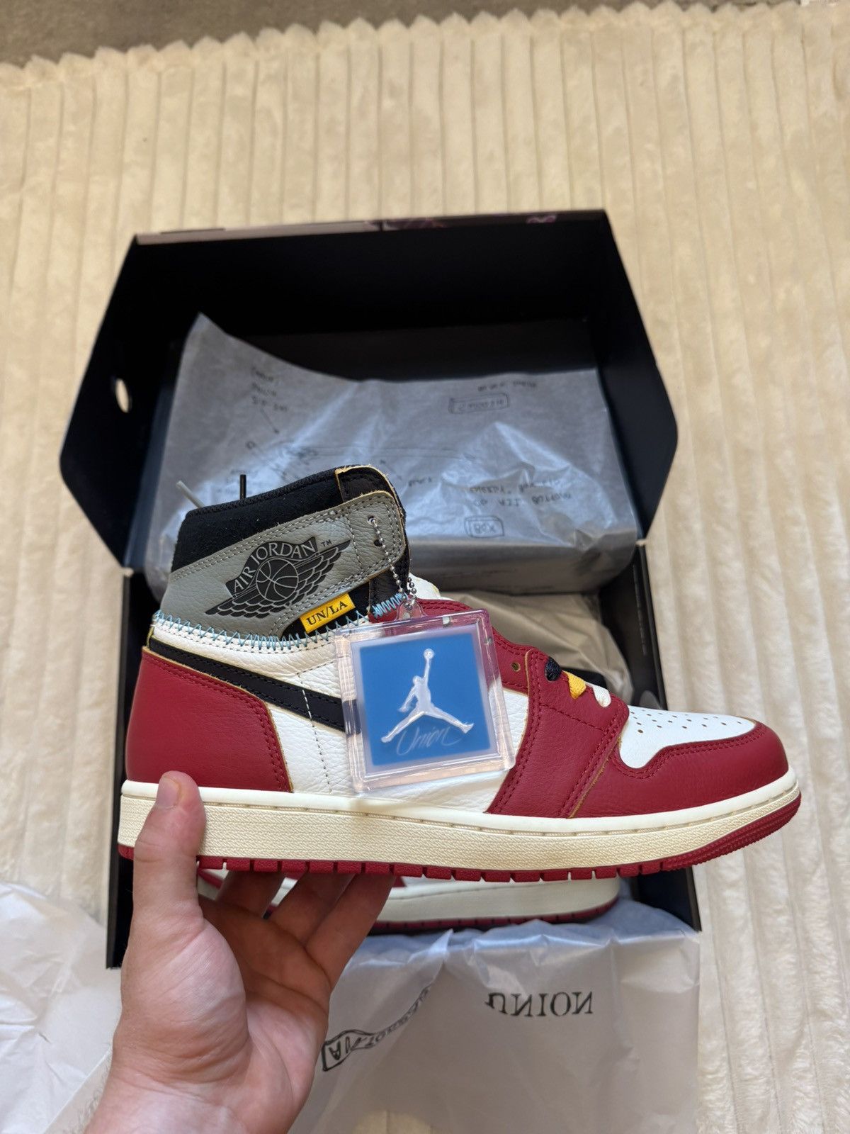 Nike Nike Air Jordan 1 Retro High OG x Union LA “Black Toe” Size US 9.5 / EU 42-43 - 2 Thumbnail