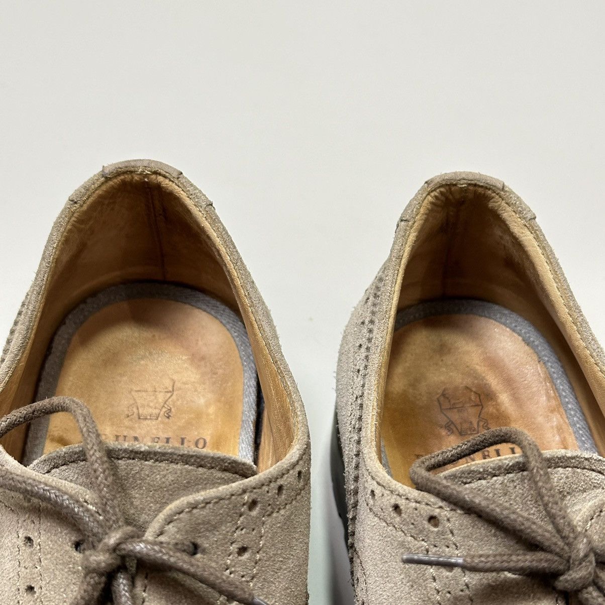 Brunello Cucinelli Brunello Cucinelli Suede Brogues Light brown Size US 12 / EU 45 - 9 Thumbnail