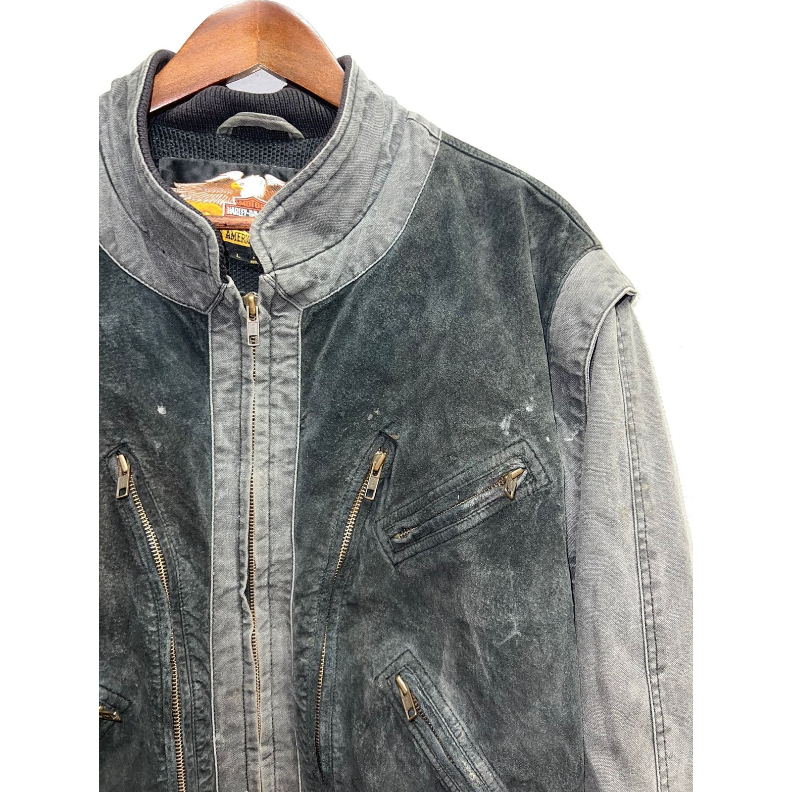 Harley Davidson Vintage Womens Harley Davidson Jacket Suede Leather 90s L Size L / US 10 / IT 46 - 2 Thumbnail
