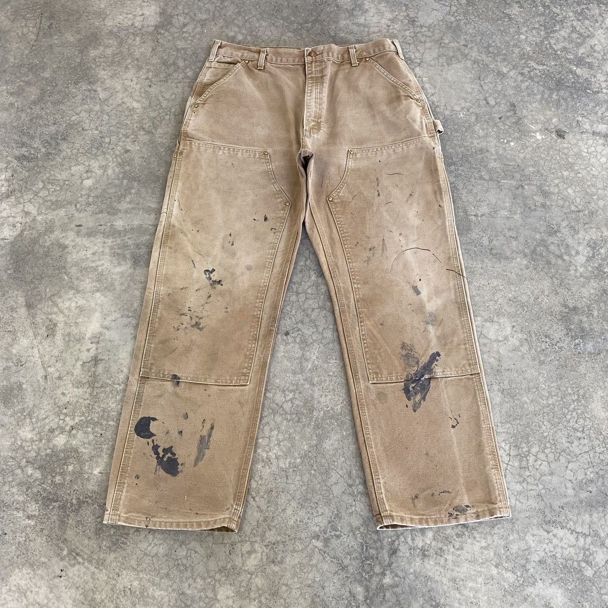 Carhartt × Vintage × Workers VTG Carhartt Double Knee Faded Tan 