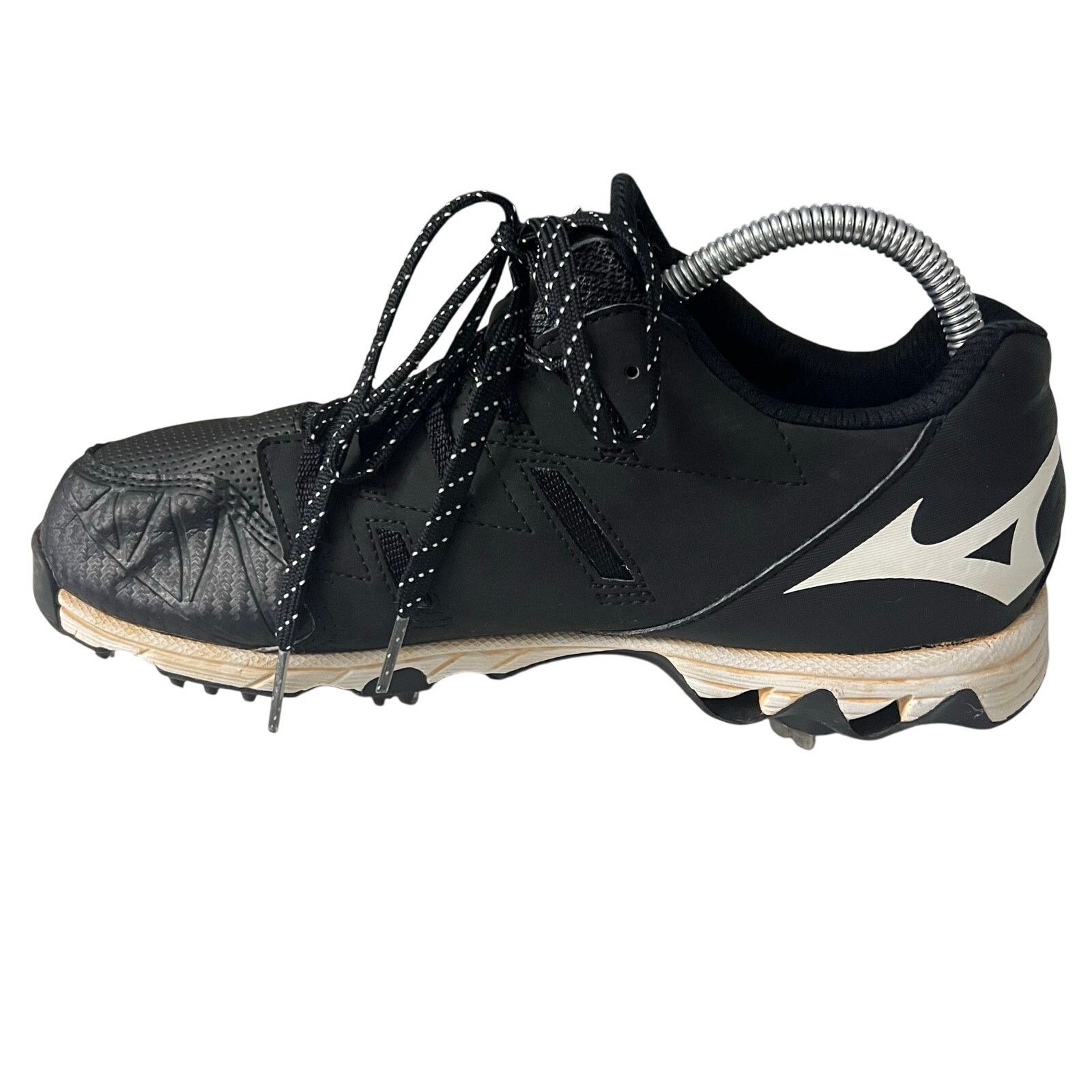 Mizuno Mizuno Men Metal Baseball Cleats 9.5 Black White 11GM195009 Size US 9.5 / EU 42-43 - 4 Thumbnail