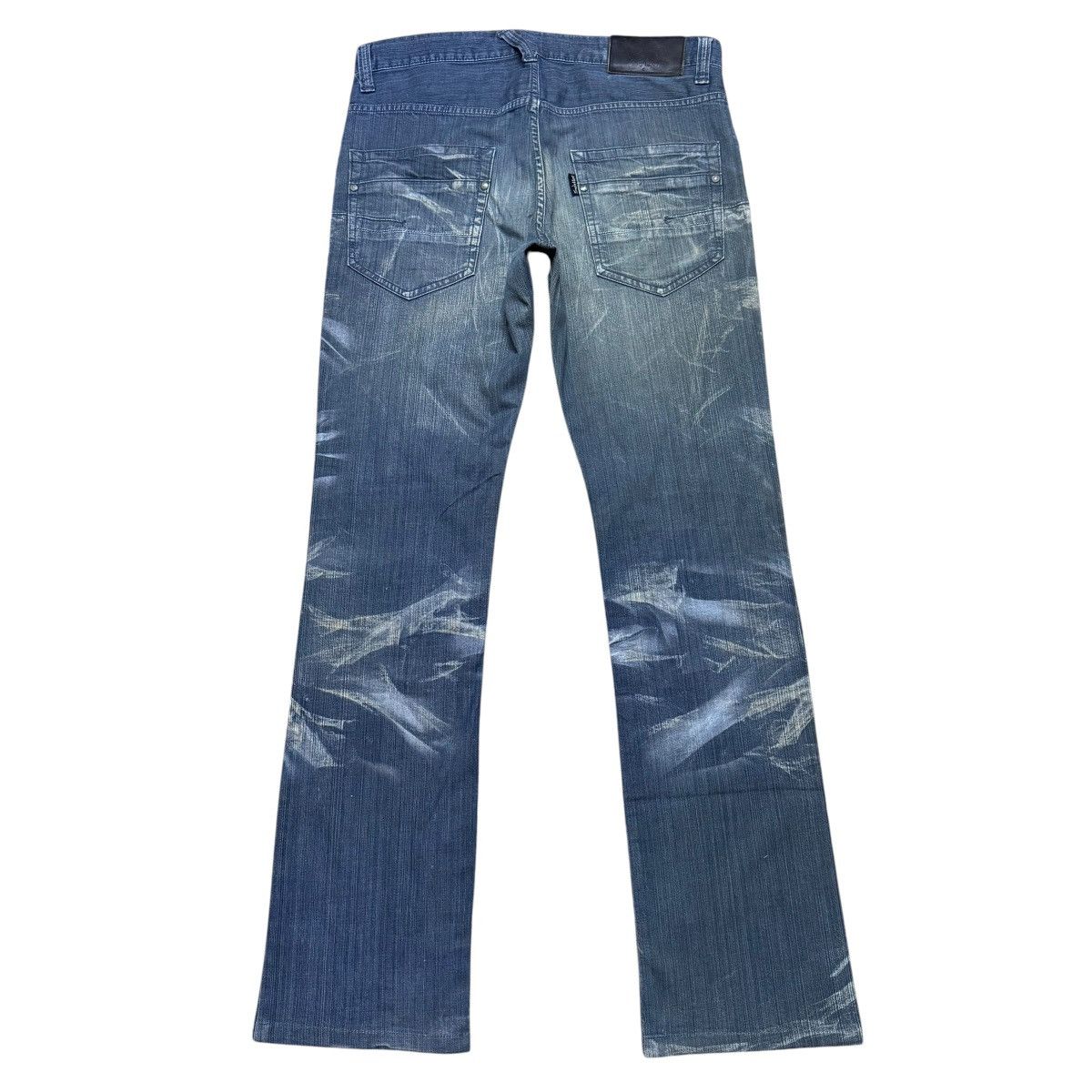 Tornado Mart Tornado Mart Whisker Denim Flare Jeans Size US 30 / EU 46 - 2 Thumbnail