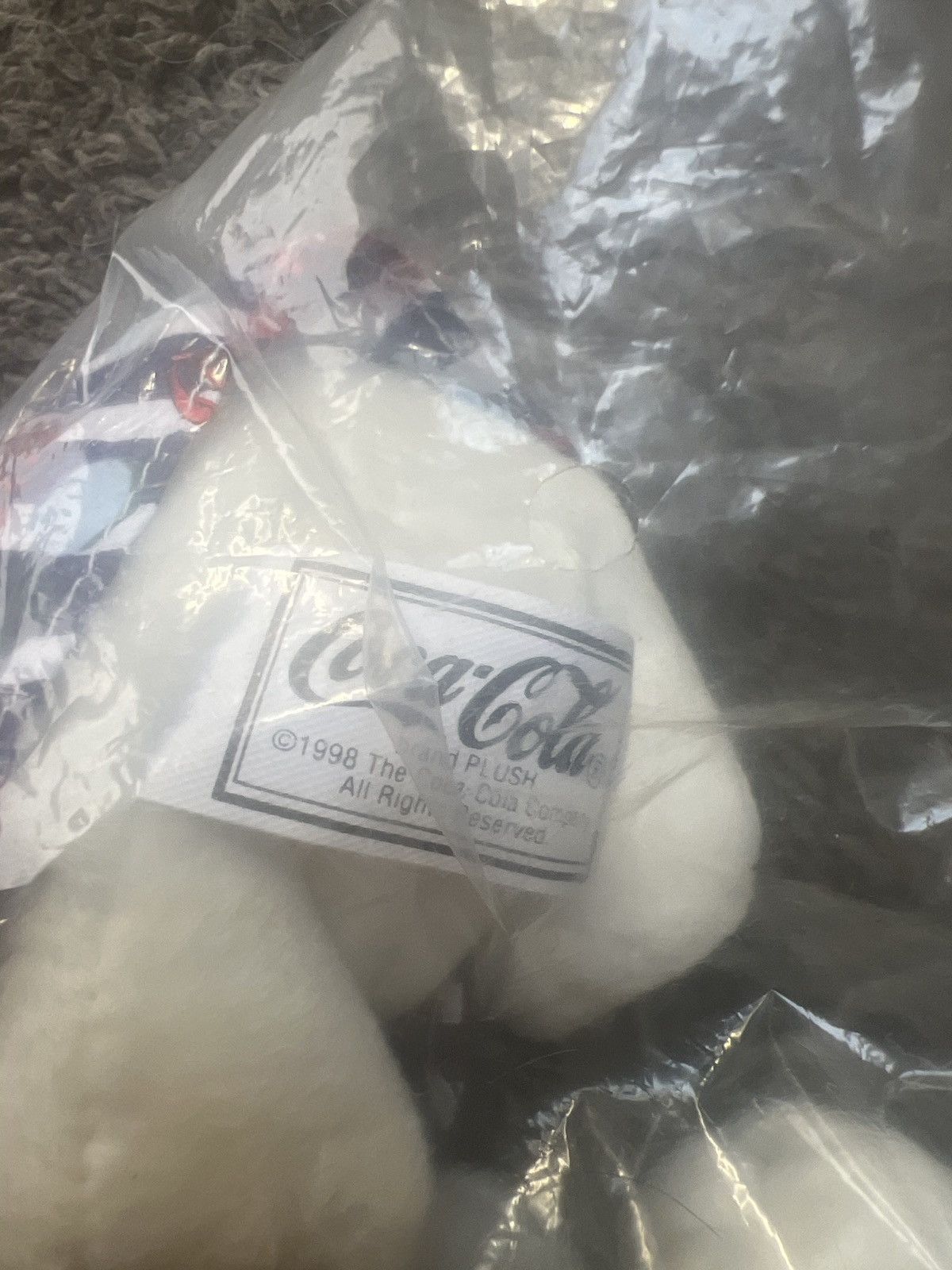 Coca Cola 1998 Coca-Cola Polar Bears Kissing Bean Bag Plush Size ONE SIZE - 4 Thumbnail