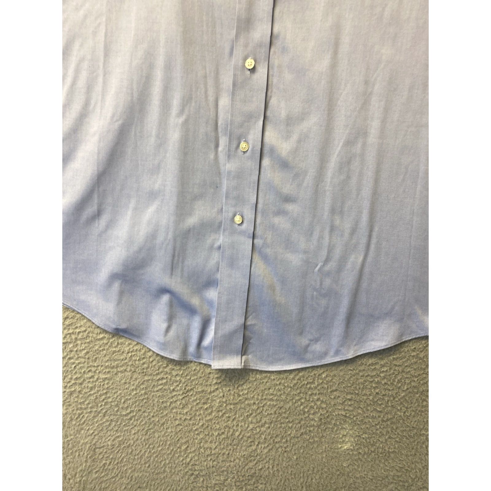 Jos. A. Bank Jos. A. Bank Shirt Mens 18 35 Blue Button-Up Long Sleeve Slim Regular Cotton Button-Up Shirt | Blue Colorful Classic Preppy All Seasons Mens Shirt Size US XXL / EU 58 / 5 - 2 Thumbnail