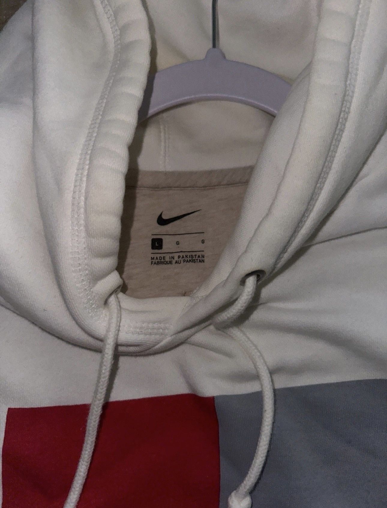 Nike White Nike Hoodie Size US L / EU 52-54 / 3 - 2 Thumbnail