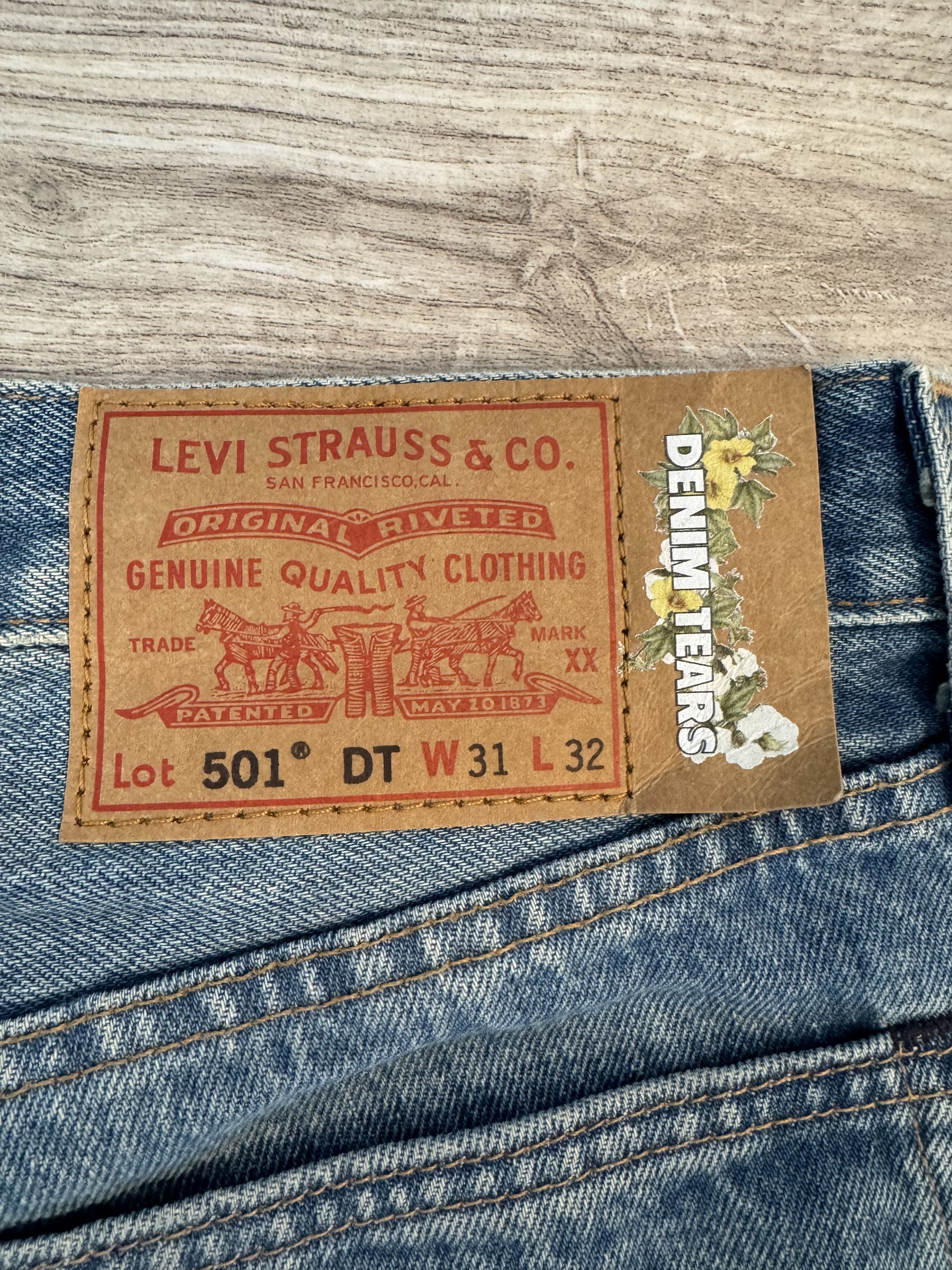 DENIM TEARS Denim Tears X Levi’s Chainstitch Cotton Wreath Size US 31 - 3 Thumbnail
