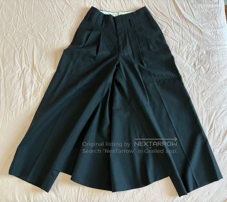 Comme des Garcons Comme des Garcons size S Dark plaid wide-leg pants, size S Size 24" / US 00 / IT 34 - 2 Thumbnail