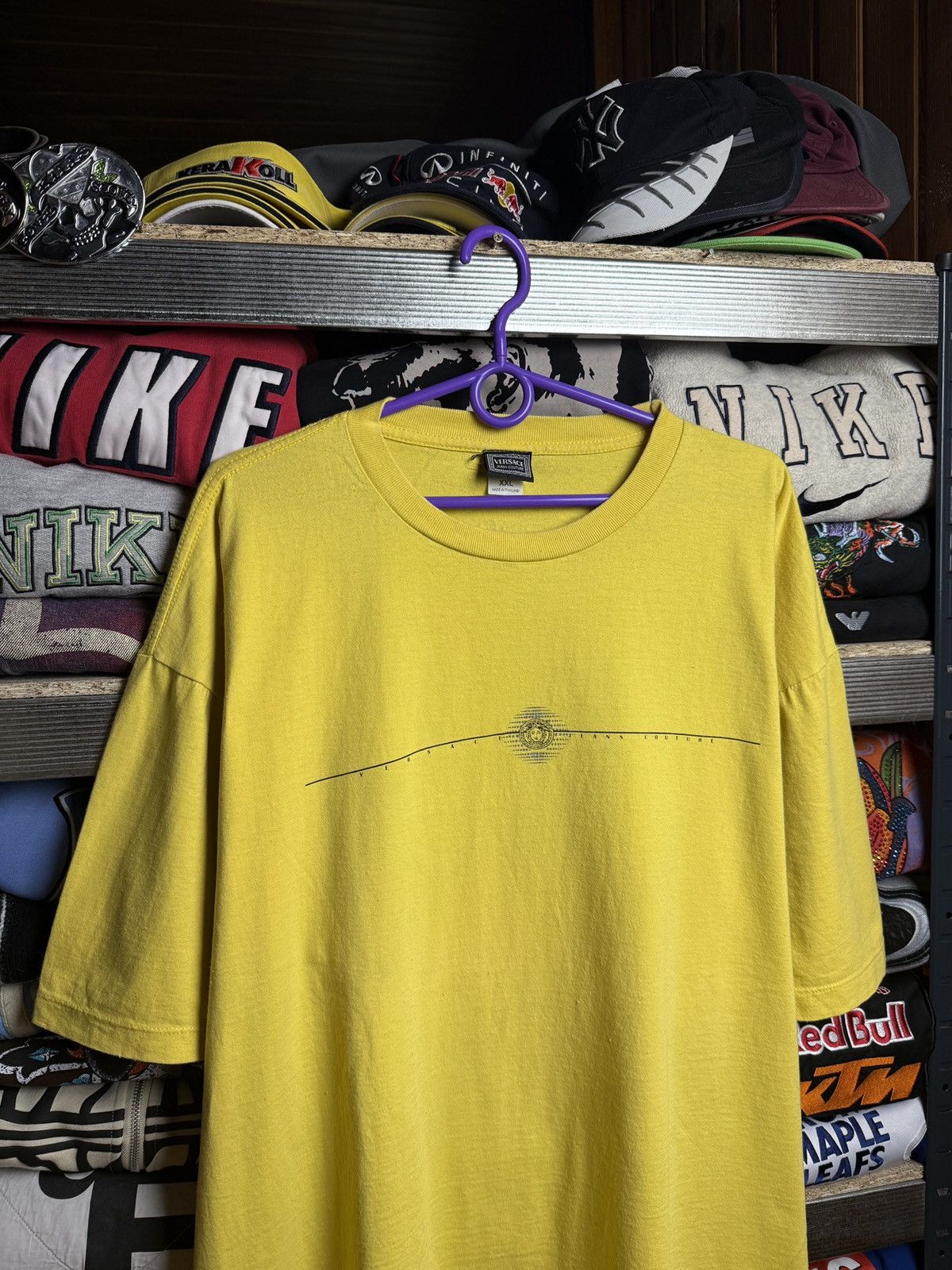 Versace Versace vintage Medusa tee big logo stripes Size US XXL / EU 58 / 5 - 3 Thumbnail