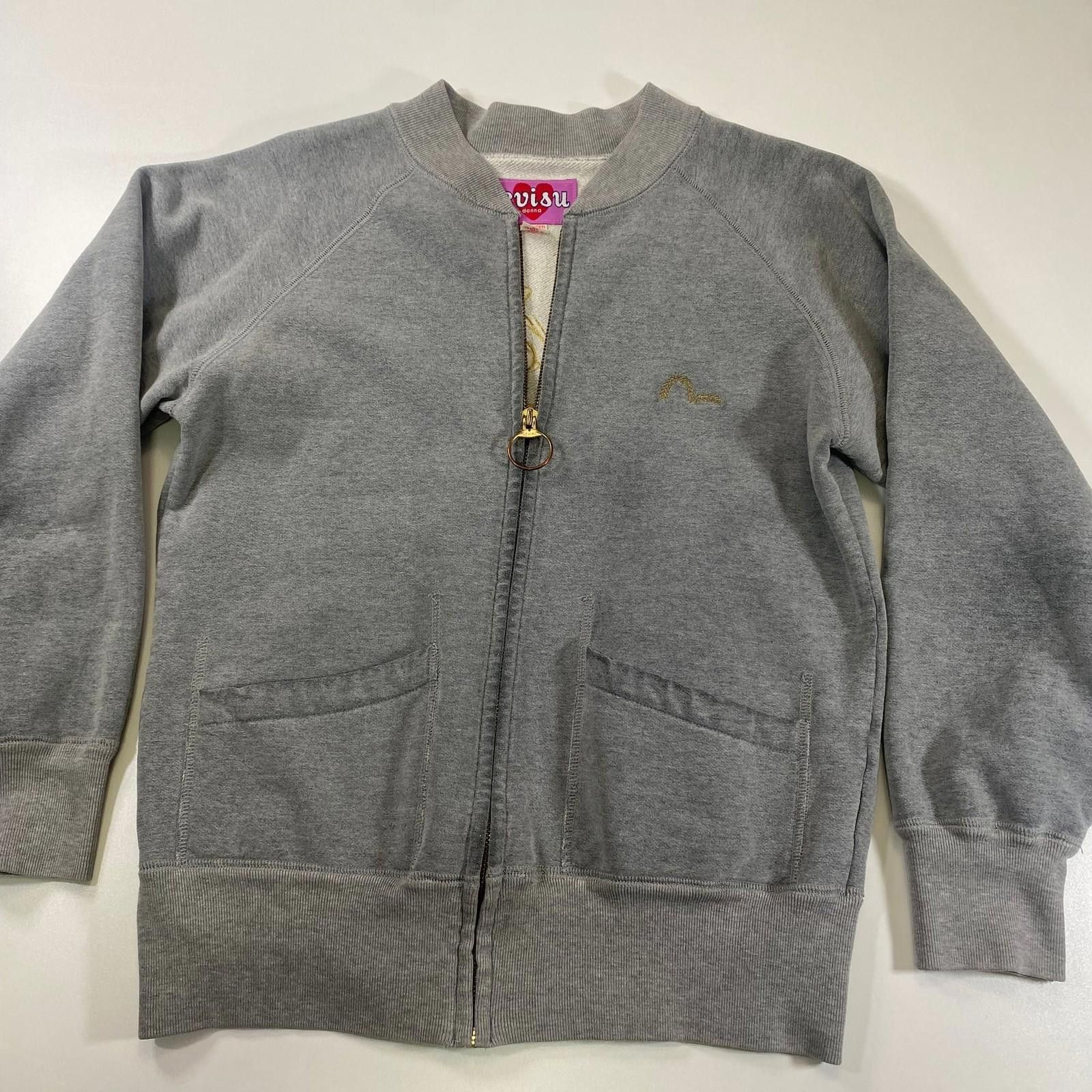 Evisu Evisu Big Logo Zip Up Hoodie Size US 28 / EU 44 - 1 Thumbnail