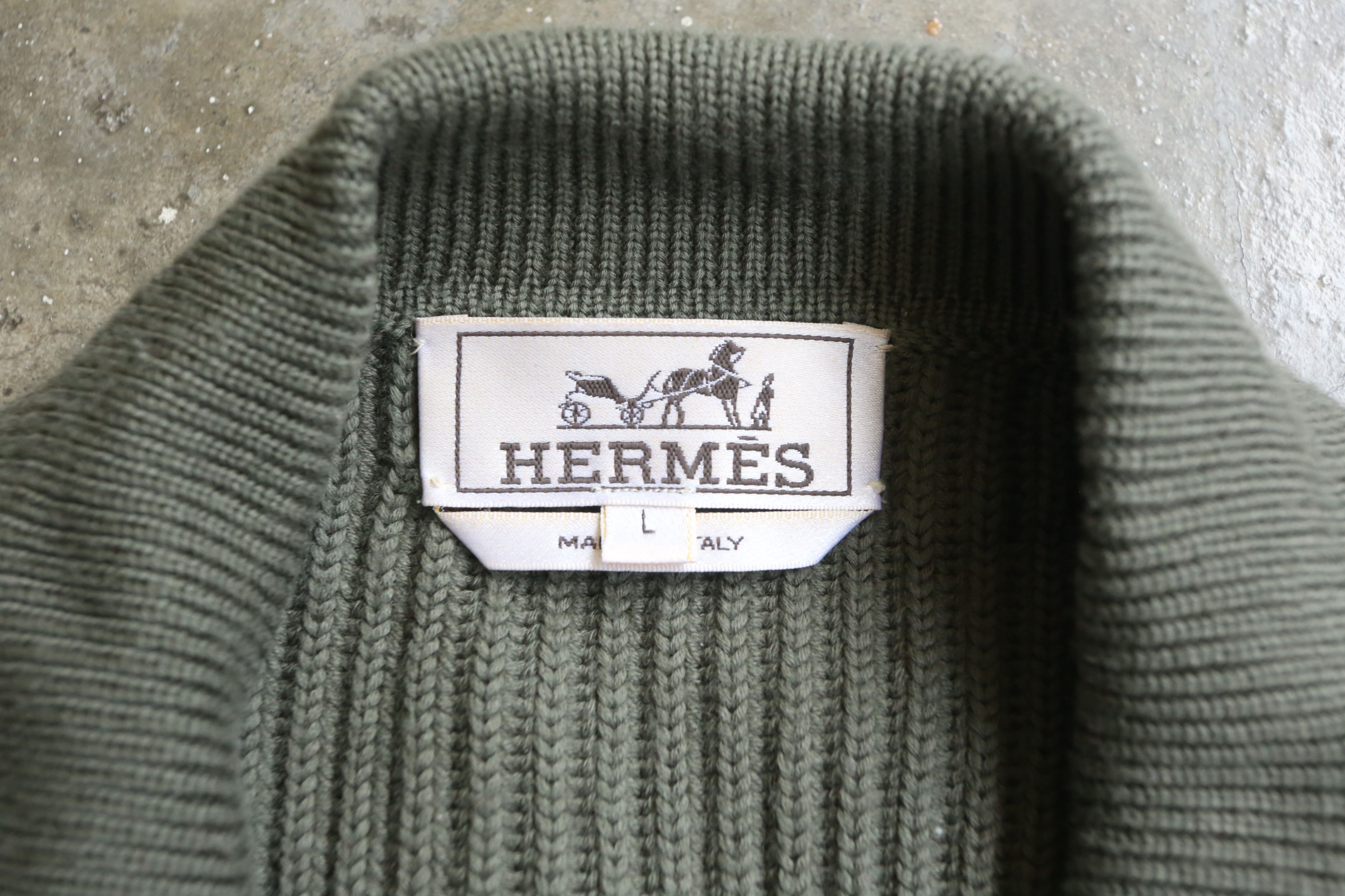 Hermes Hermes - Leather-Front Knitted Jacket Size US L / EU 52-54 / 3 - 7 Thumbnail