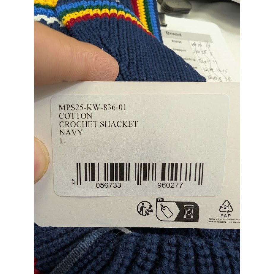 Casablanca o1rshd1 DUP / Cotton Crochet Shacket in Navy Size US L / EU 52-54 / 3 - 14 Thumbnail