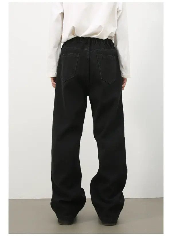 Japanese Brand Masuda x Miho Washed Vintage Loose Straight Black Jeans Size US 32 / EU 48 - 8 Thumbnail