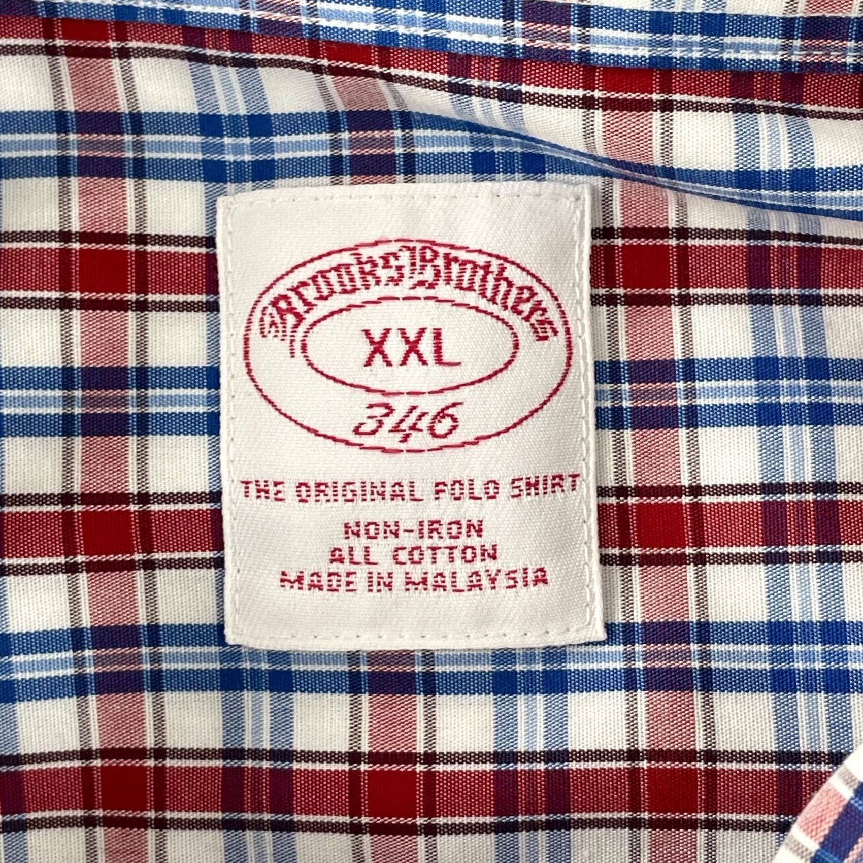 Brooks Brothers Brooks Brothers Shirt Men 2XL Red Blue White Plaid Non Iron Long Sleeve NWT Size US XXL / EU 58 / 5 - 2 Thumbnail
