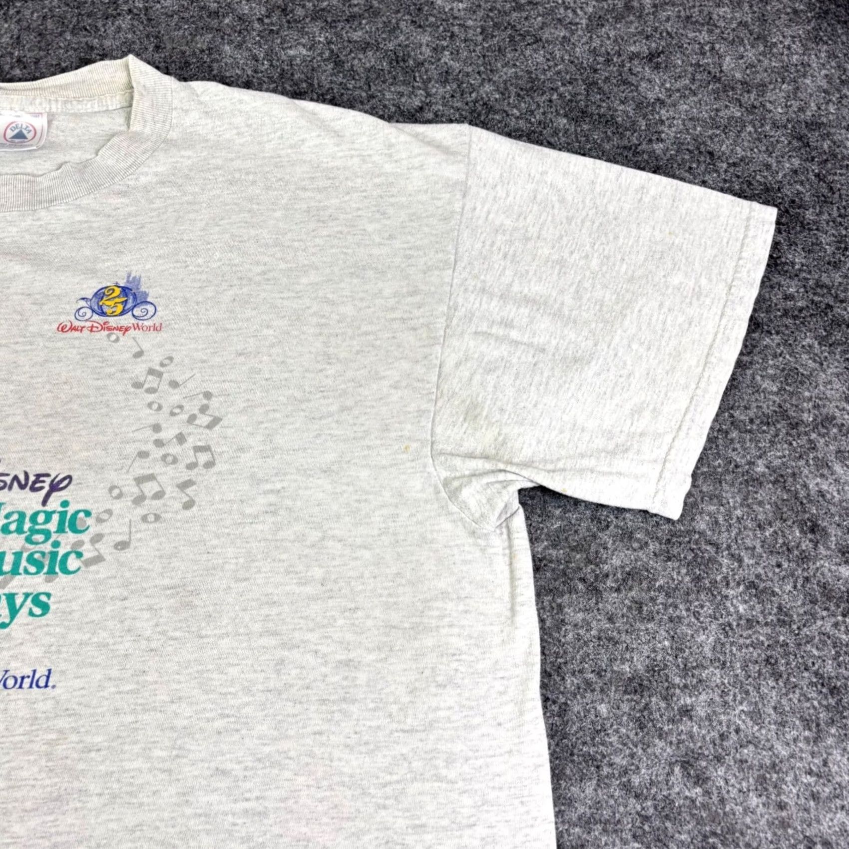 Disney VINTAGE Disney T-Shirt Gray XL Men 1990s Disney Magic Music Days Graphic Tee Short Sleeve Size US XL / EU 56 / 4 - 7 Thumbnail