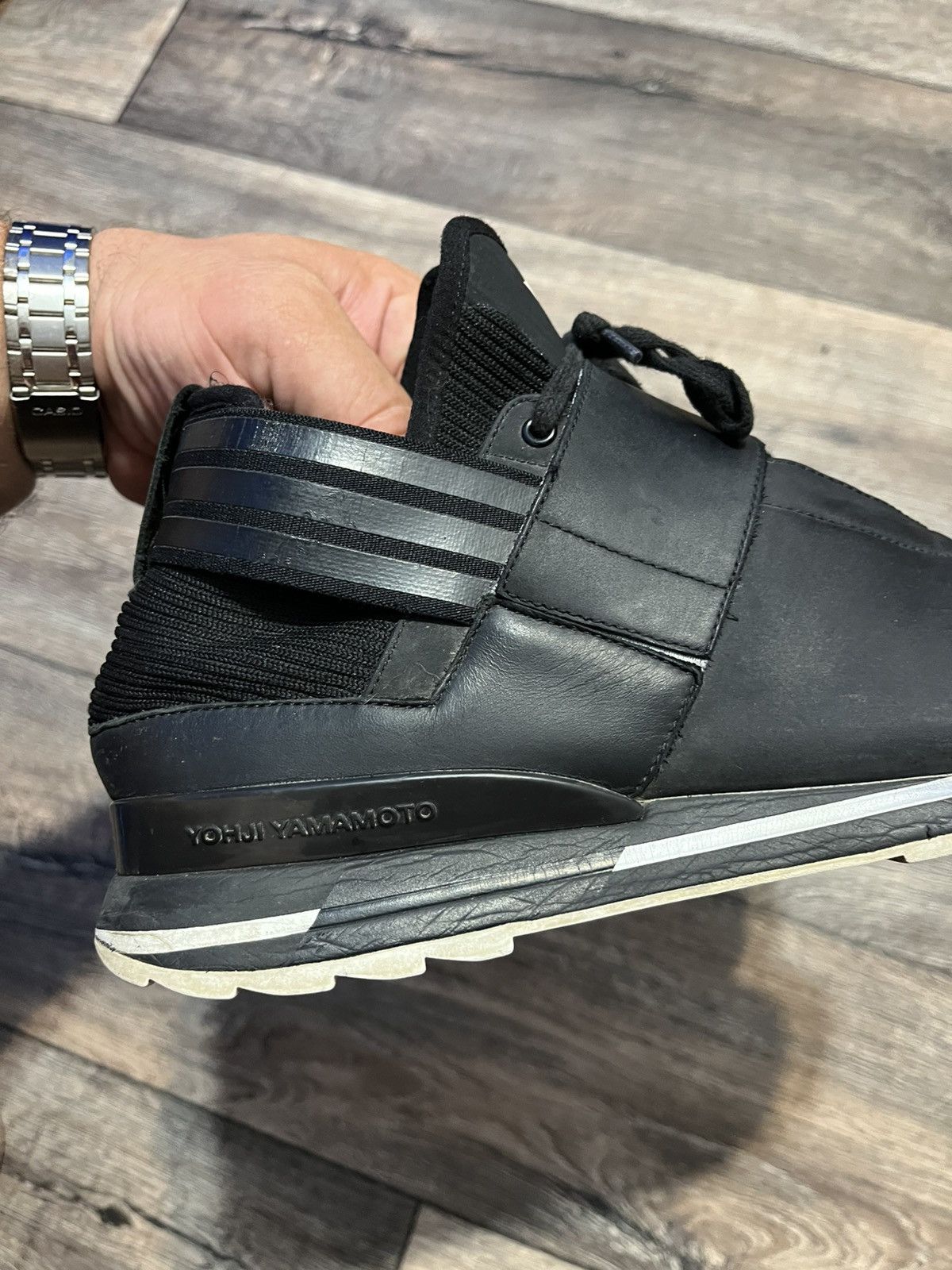 Y-3 Adidas Y-3 x Yohji Yamamoto Atira Strap Core Black Sneakers Size US 8.5 / IT 38.5 - 6 Thumbnail
