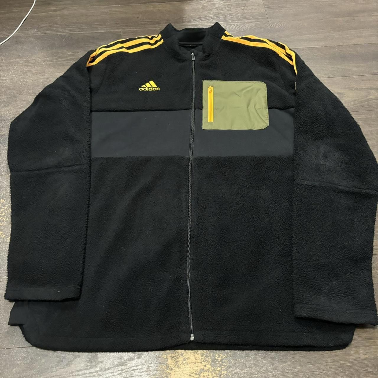 Adidas Vintage Adidas Collared Fleece Jacket Size US XL / EU 56 / 4 - 2 Thumbnail