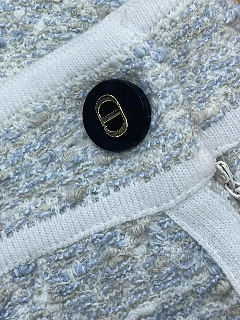 Dior Dior Blue tweed plaid skirt Size 26" / US 2 / IT 38 - 2 Thumbnail