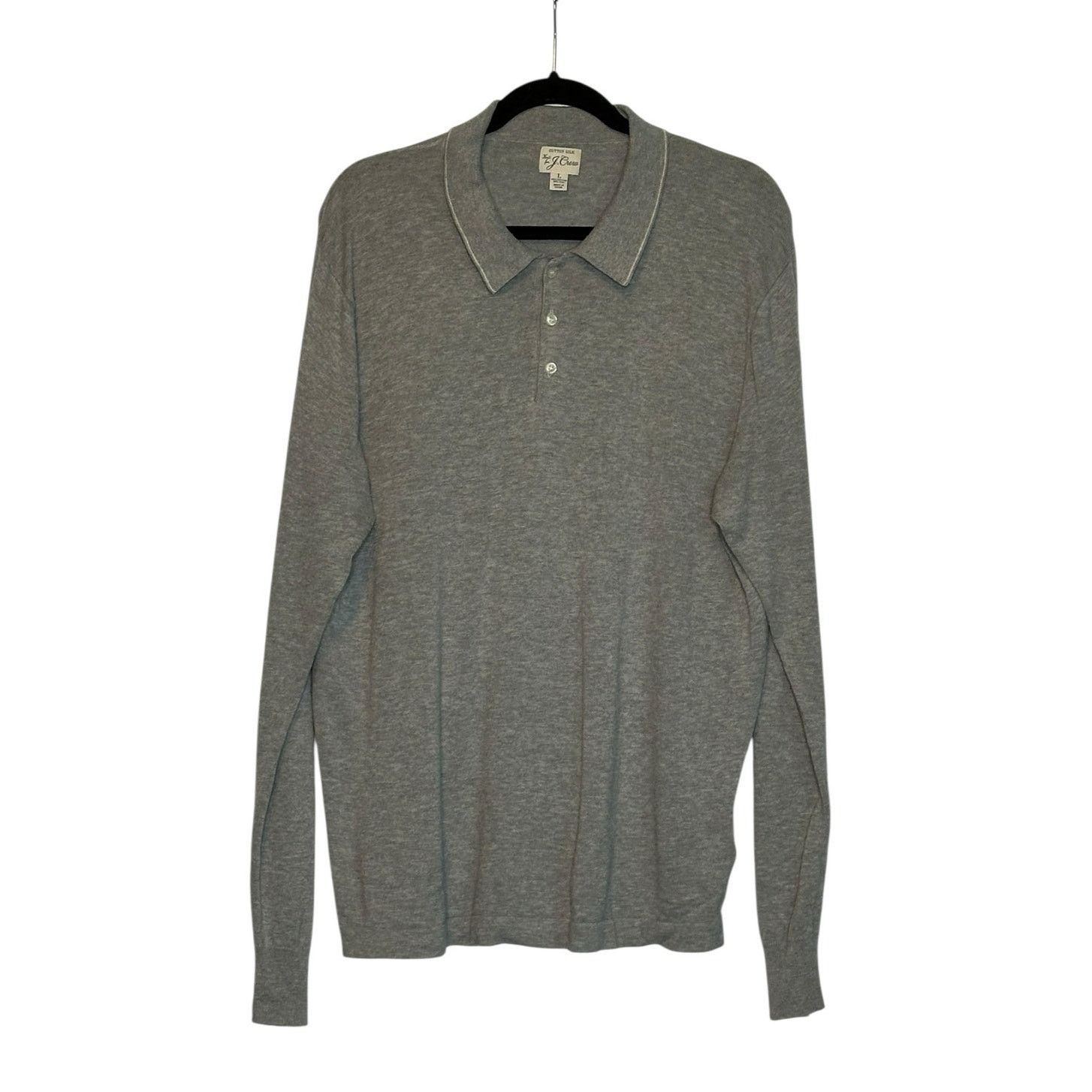 Banana Republic Banana Republic gray long sleeves polo shirt size Large Size US L / EU 52-54 / 3 - 1 Thumbnail