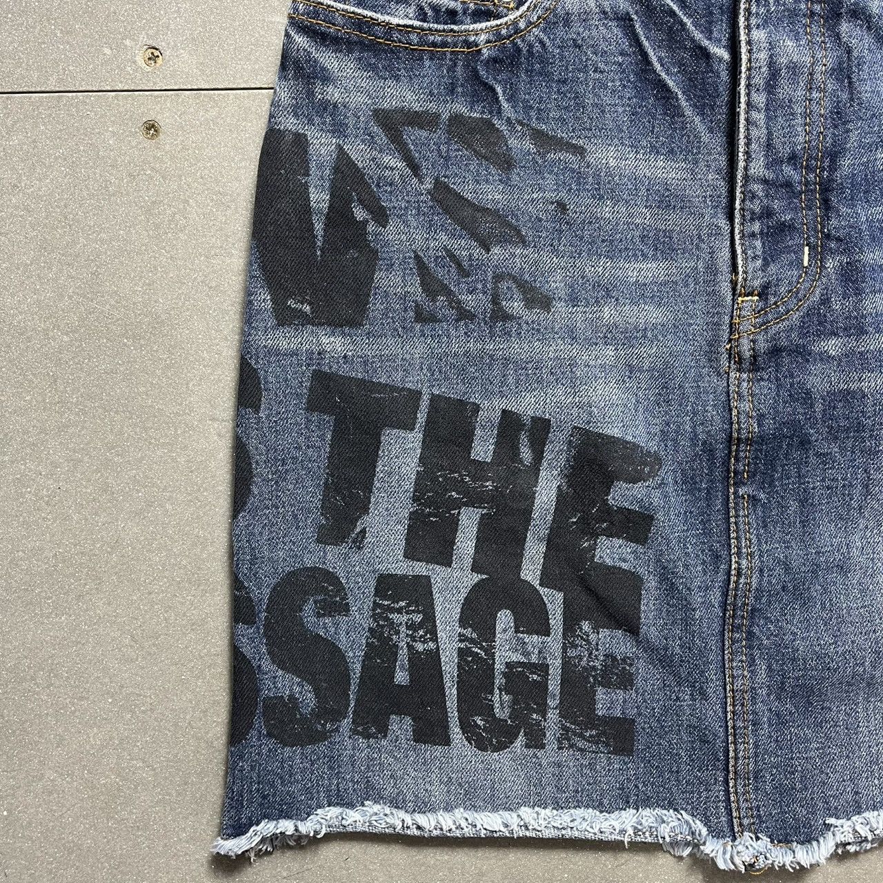 Japanese Brand Super Lovers Japanese Brand Denim Skirt Size 29" - 3 Thumbnail