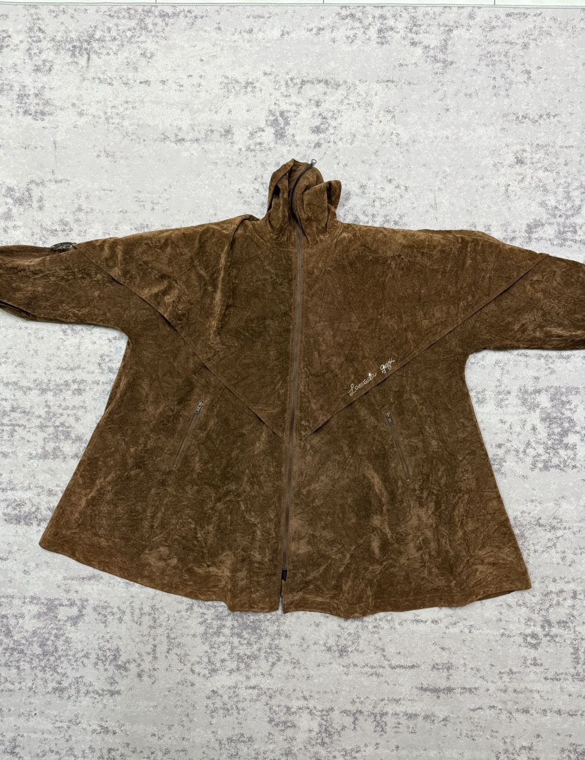 Vintage La Moda Goji Suede Brown Fancy Cloaks Size ONE SIZE - 3 Thumbnail