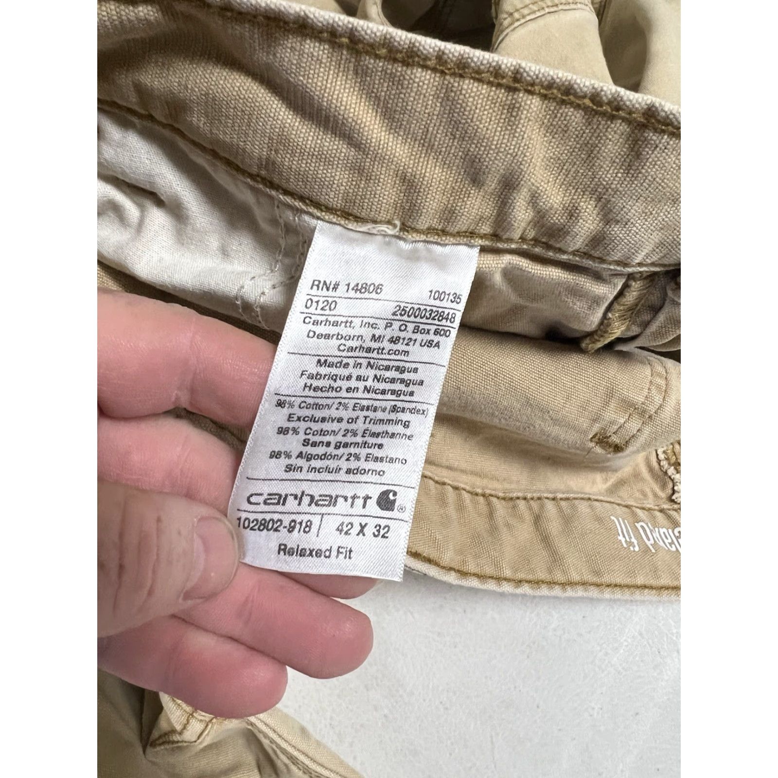 Carhartt VINTAGE Carhartt 102802-918 Relaxed Double Knee Pants Men Tan 40x32 Carpenter Workwear Pockets Cargo 90s USA Mens Size US 40 / EU 56 - 4 Thumbnail