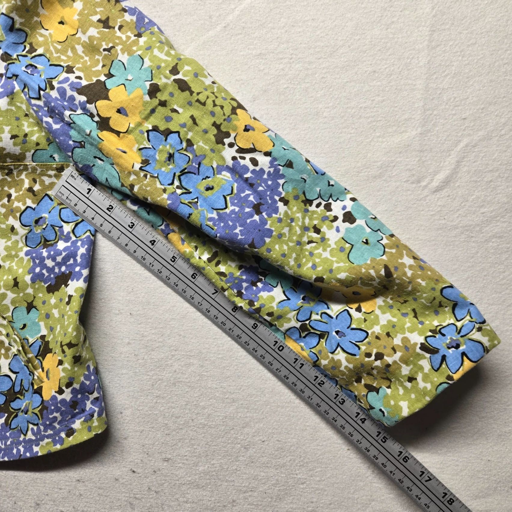 Vintage R.Q.T Blazer Women PL Floral Linen Blend Vintage Jacket Size L / US 10 / IT 46 - 4 Thumbnail