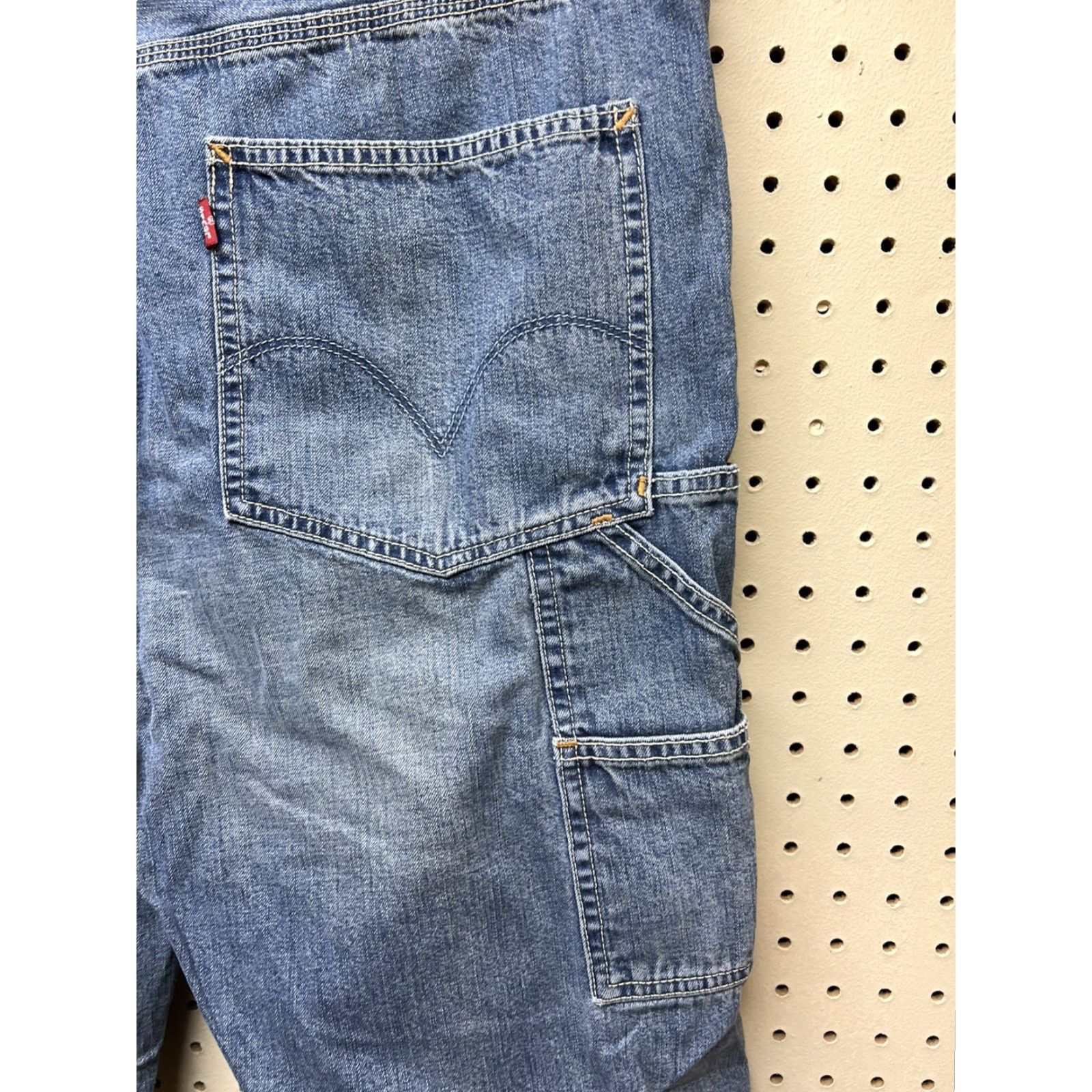 Levi's VINTAGE Levi's Carpenter Jeans Mens 36x30 Loose Straight Med Wash Distressed Size US 36 / EU 52 - 4 Thumbnail