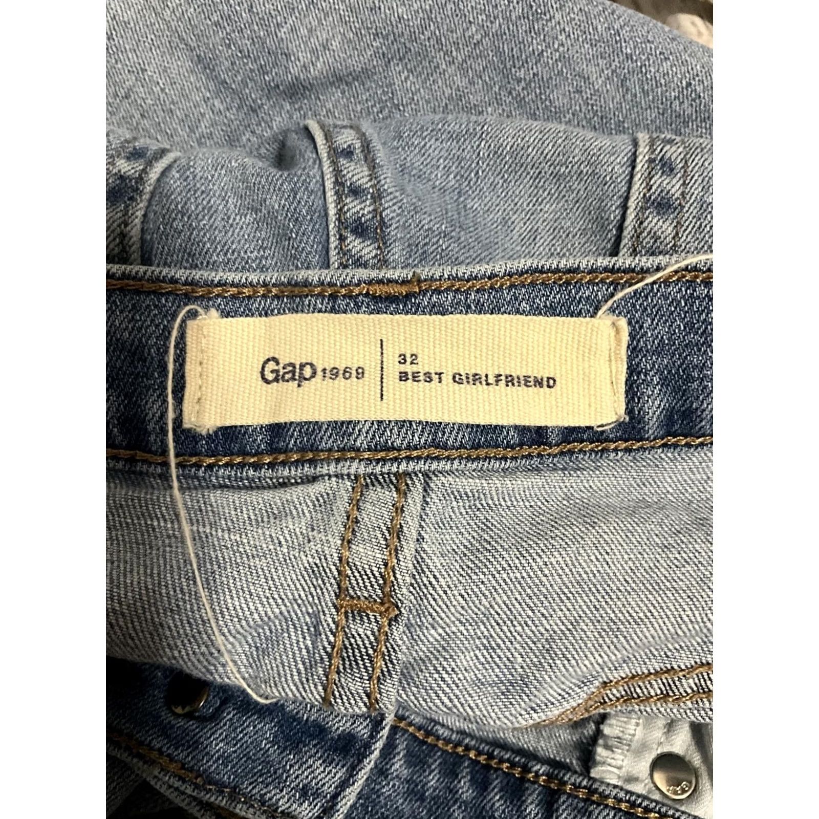 Gap Gap 1969 Best Girlfriend Light Wash Jeans Size 32x26 Women Regular Cotton Denim Blue Relaxed Fit Vintage No Size 24" / US 00 / IT 34 - 3 Thumbnail