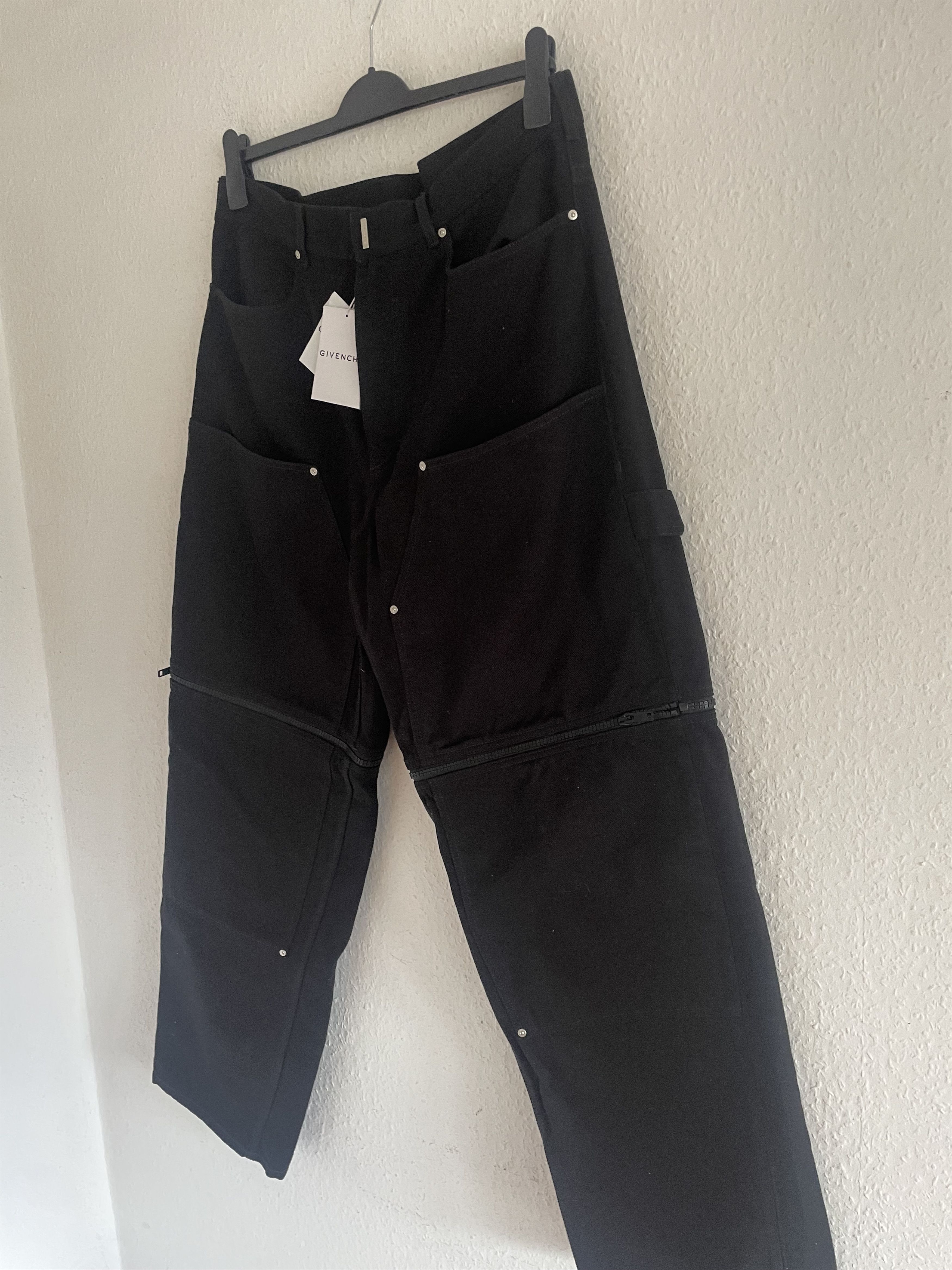 Givenchy Convertible Zip-Off Cargo Jeans Black Size US 34 / EU 50 - 3 Thumbnail