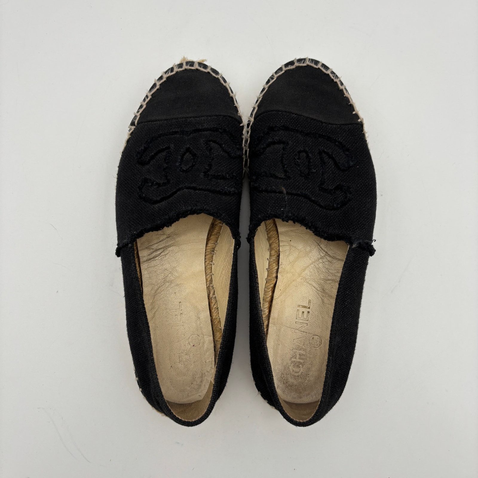 Chanel Chanel CC Logo Canvas Black Cap Toe Espadrilles Women's 40 Size US 10 / IT 40 - 6 Thumbnail